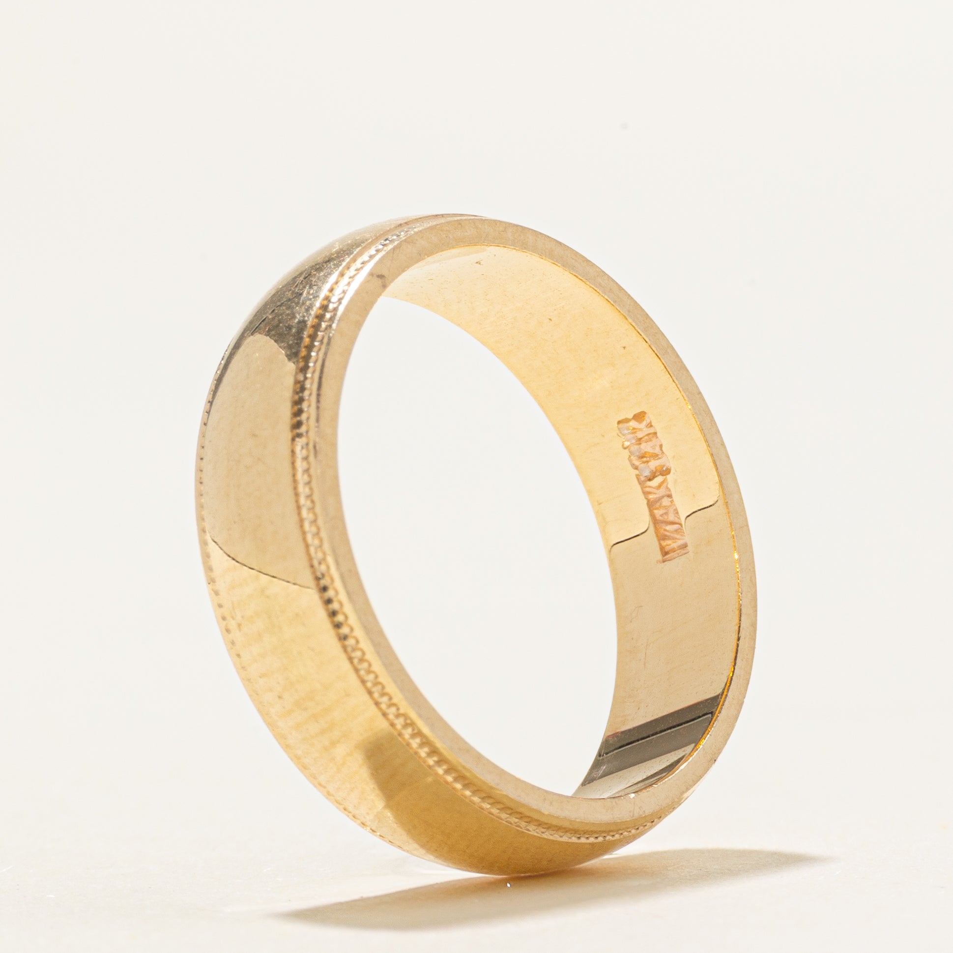 14K Yellow Gold Milgrain Band | 5.1mm | SZ 5.5