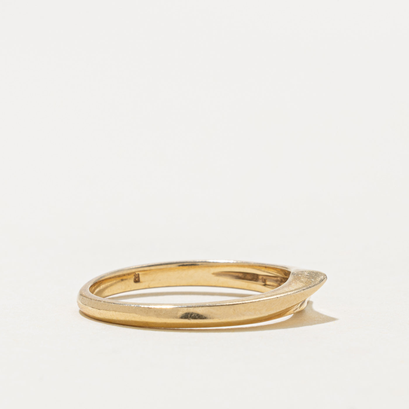 Canadian Yellow Gold Matte Geometric Abstract Band | 3.65mm | SZ 6.75