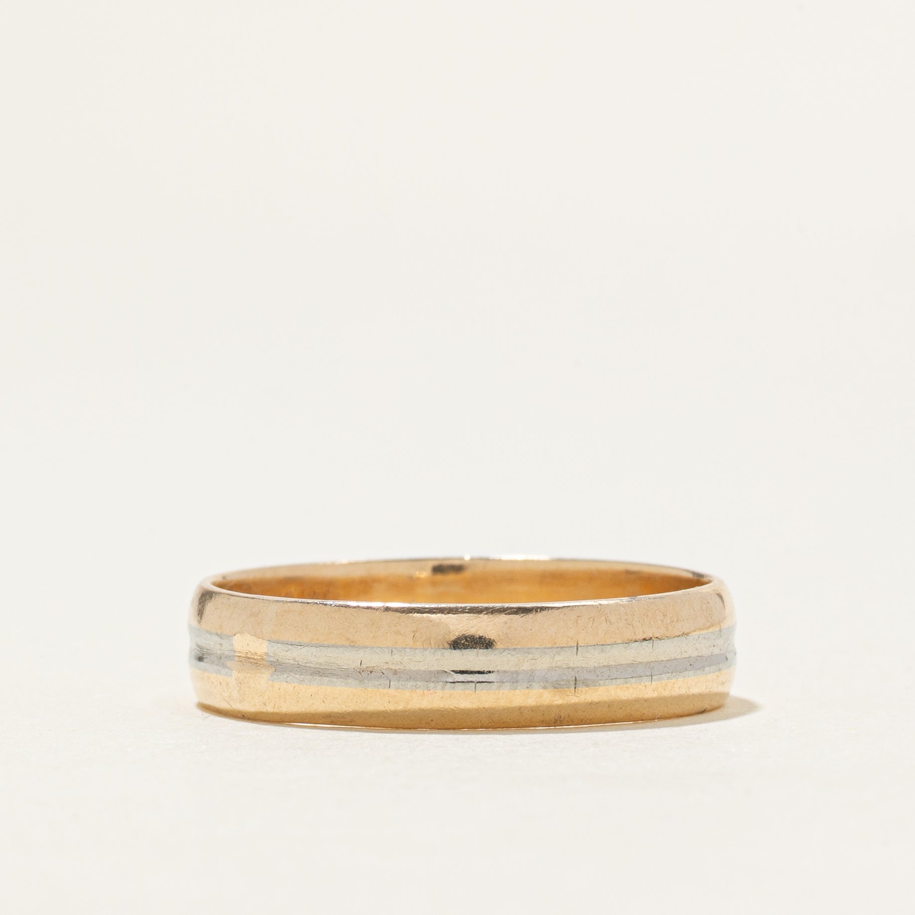 Canadian 14K Two Tone Gold Band | 4.5mm | SZ 8.25
