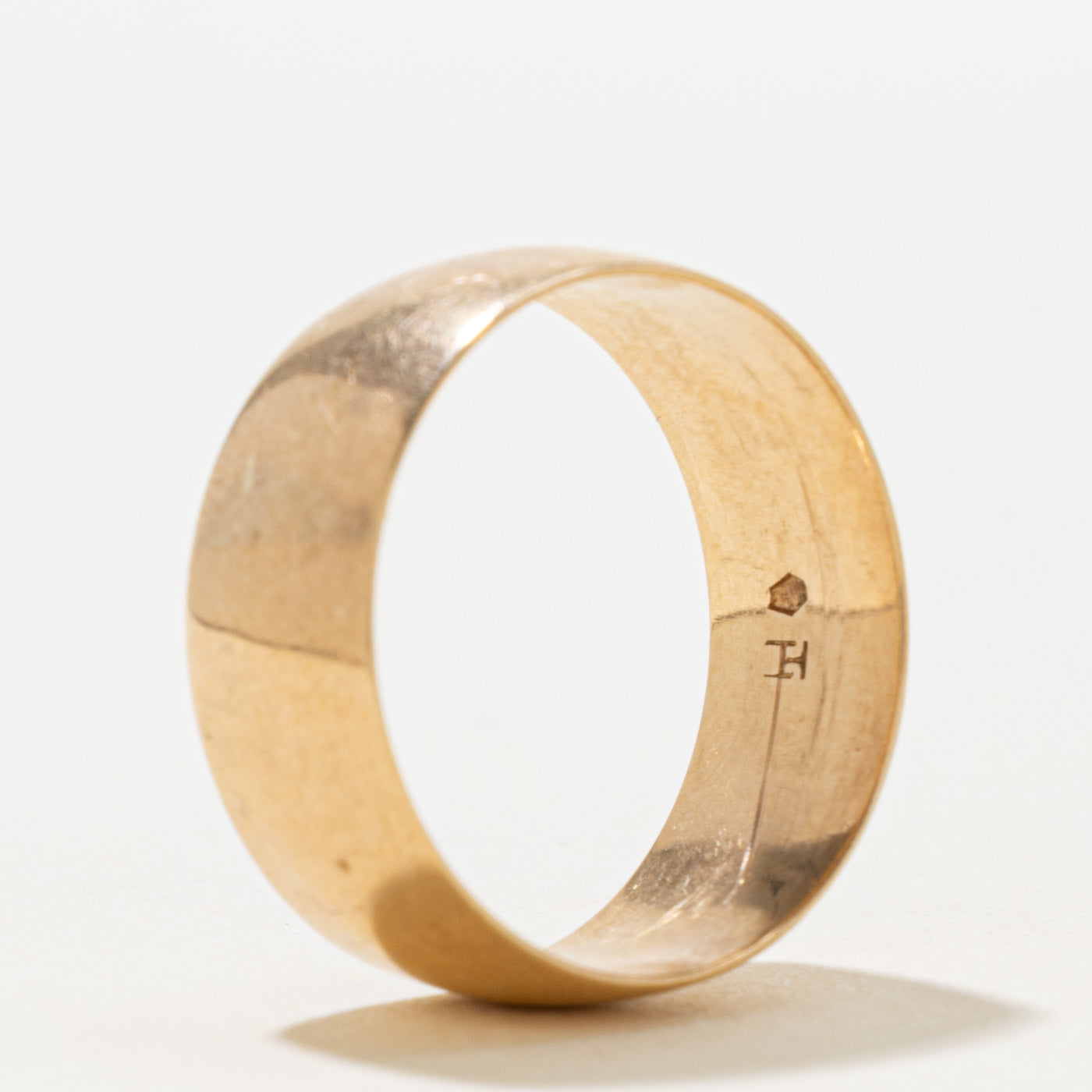 Antique Hungarian 14k Yellow Gold Cigar Band | 8.20mm | SZ 9.25