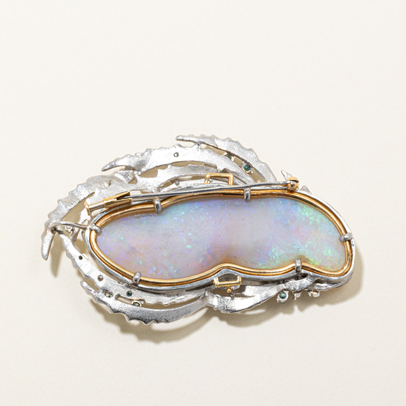 Australian Opal & Diamond Convertible Pendant/Brooch/Bracelet | 60.12ct | 1.13ctw |