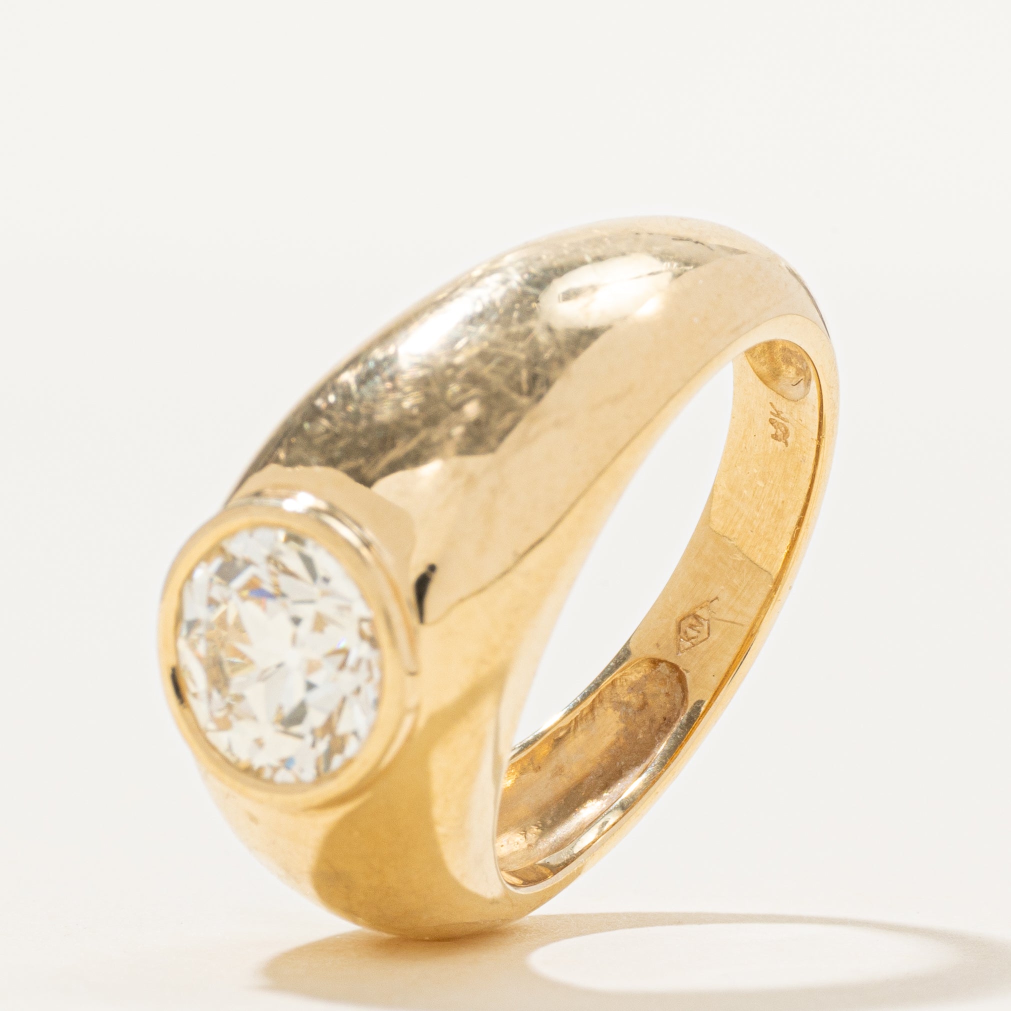 18k GIA Old European Cut Diamond Dome Ring | 2.31ct | SZ 9.25