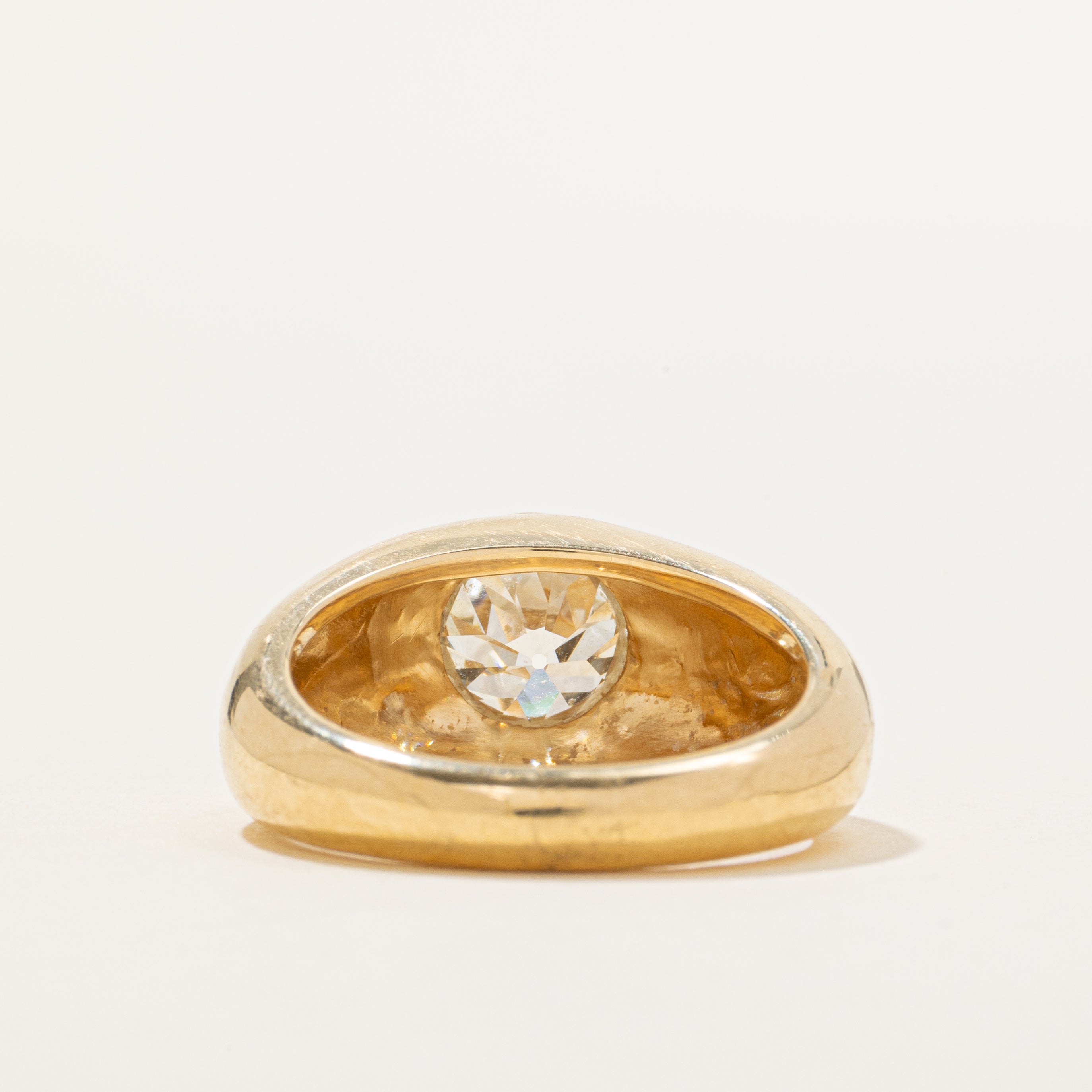 18k GIA Old European Cut Diamond Dome Ring | 2.31ct | SZ 9.25