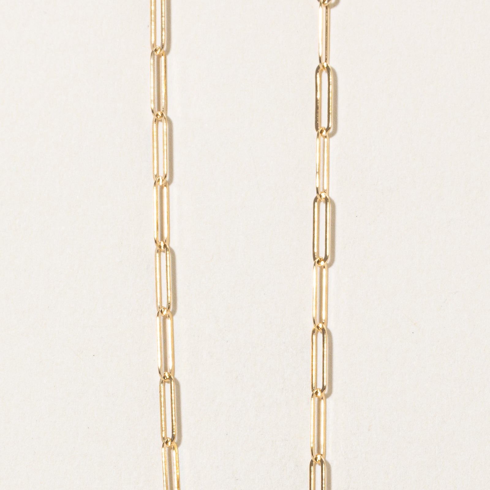 18k Yellow Gold Paperclip Chain | 17.5"
