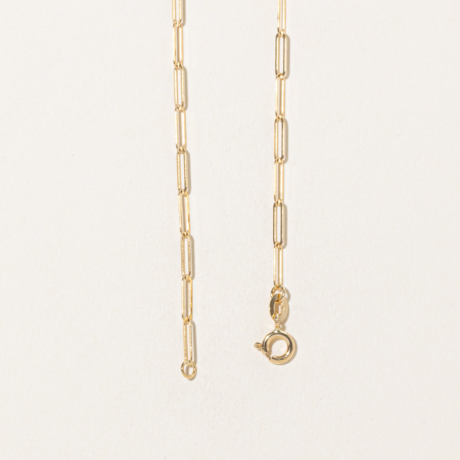 18k Yellow Gold Paperclip Chain | 17.5"