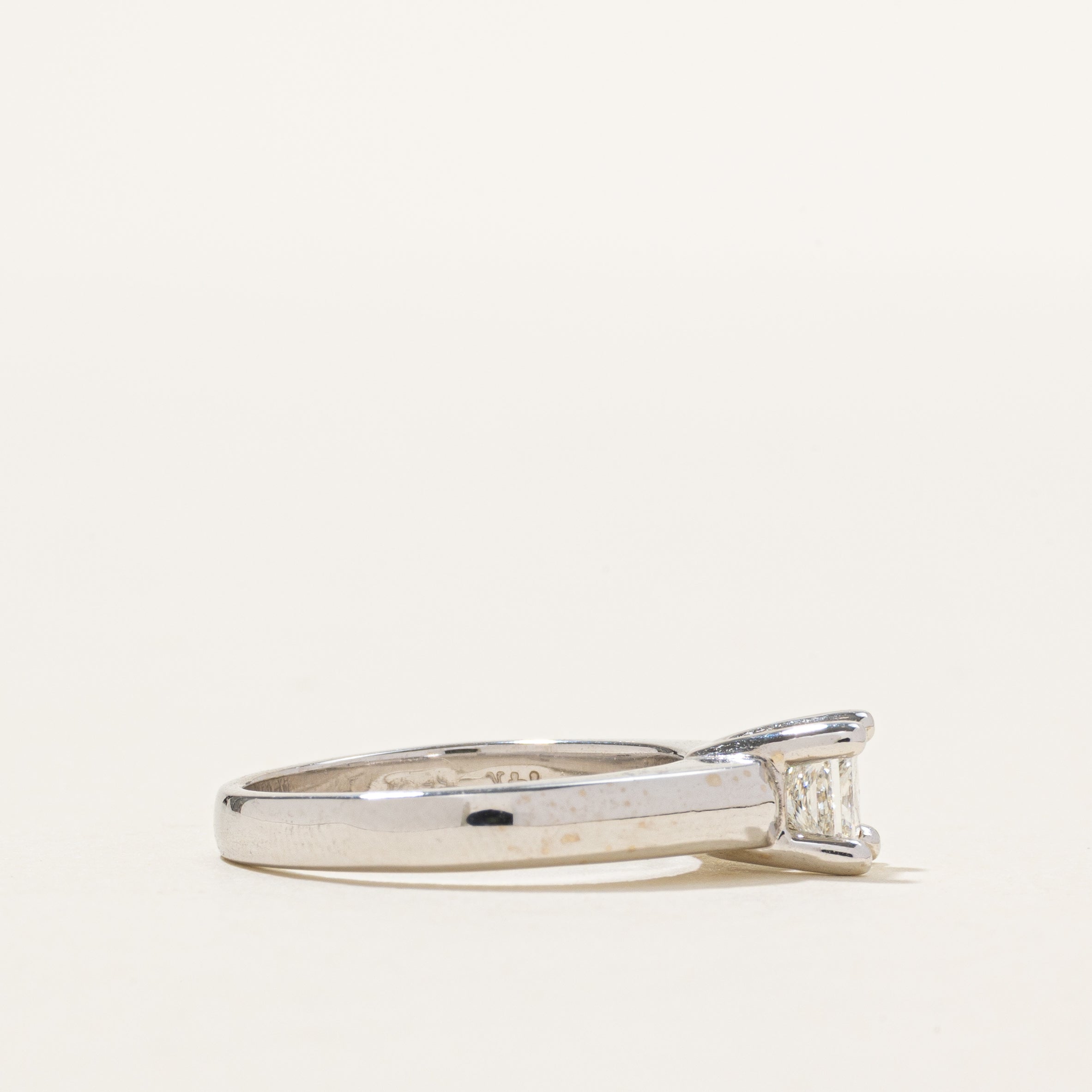 18k Solitaire Adura Radiant Cut Diamond Engagement Ring | 0.46ct | SZ 5