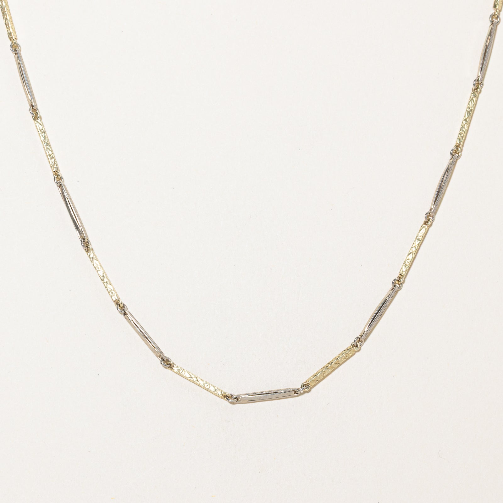 14k Two Tone Gold Gold Watch Chain | 13"
