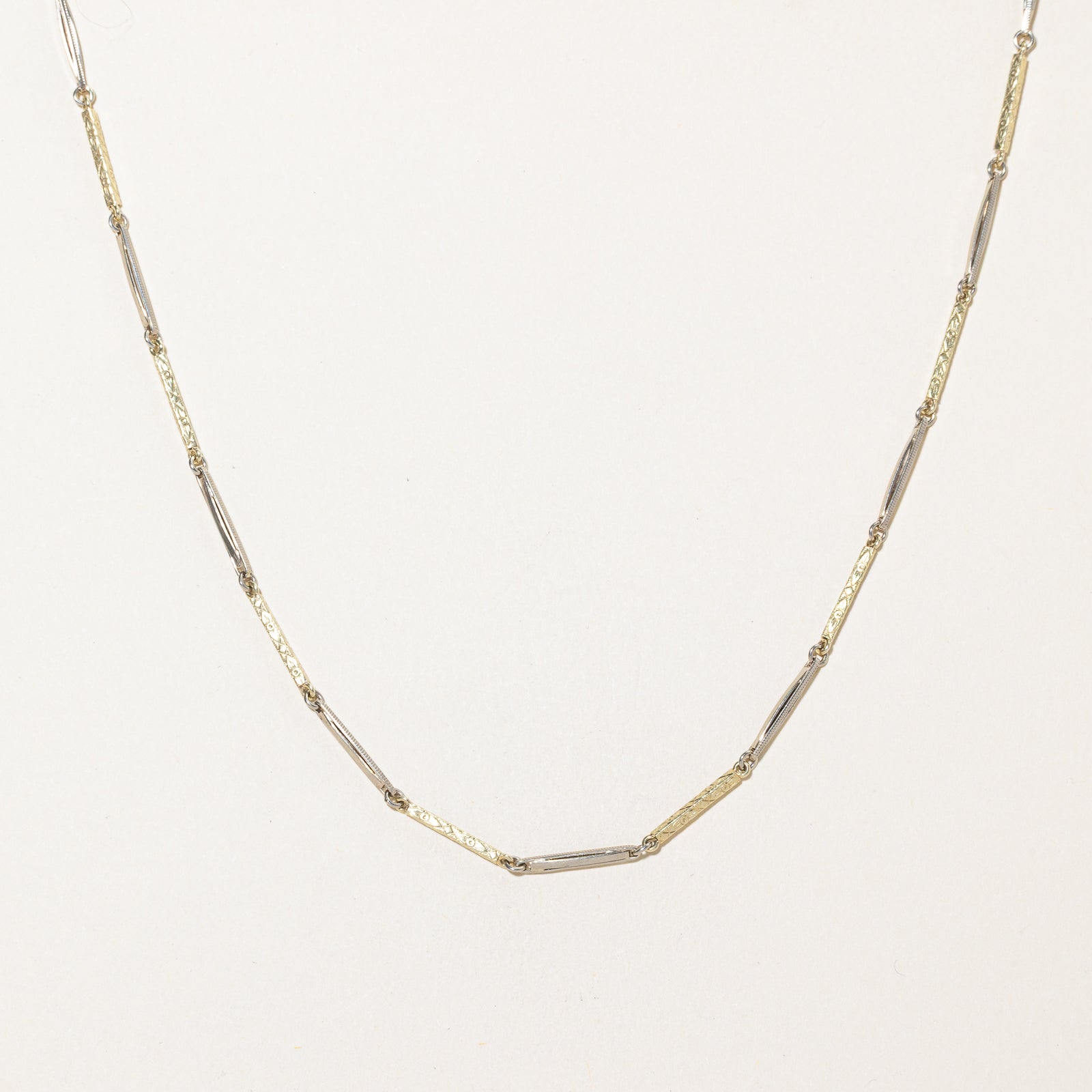 14k Two Tone Gold Gold Watch Chain | 13"