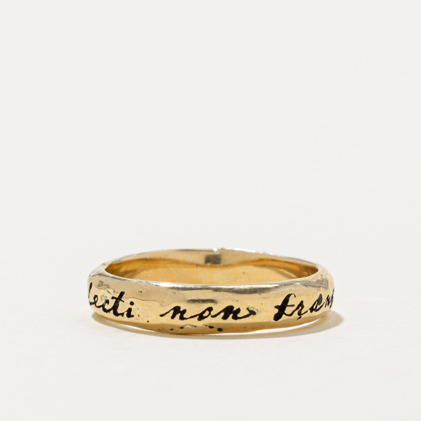 'Pyrrha' 14k Yellow Gold Poesy Ring | 3.90mm | SZ 6