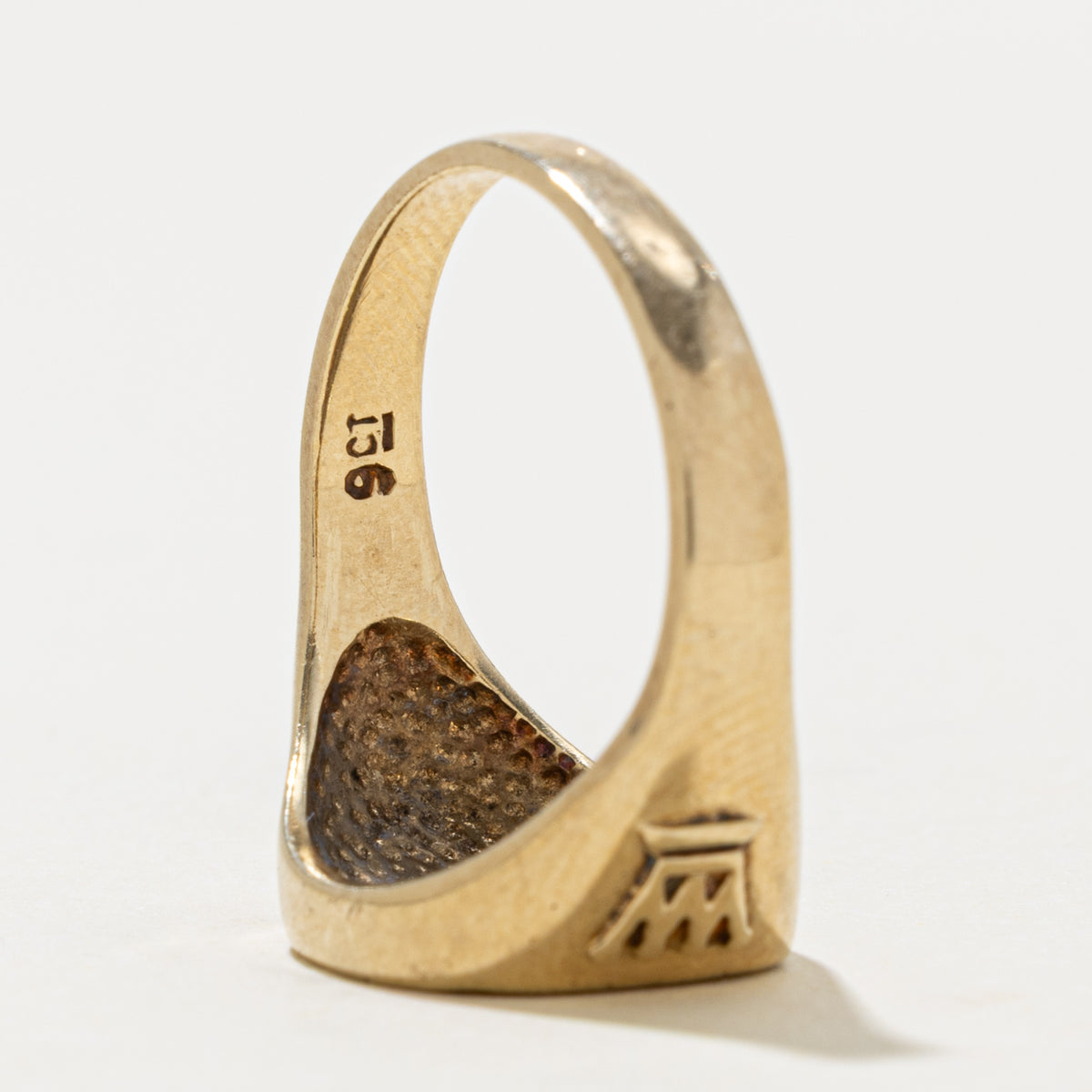 London Yellow Gold Engraved Arsenal FC Signet Ring | SZ 9