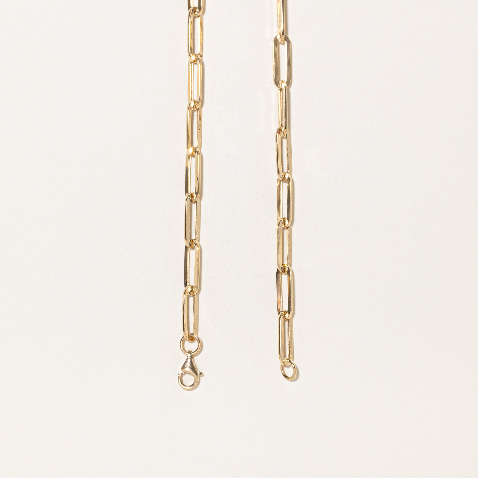 14k Yellow Gold Paperclip Chain | 17.5"