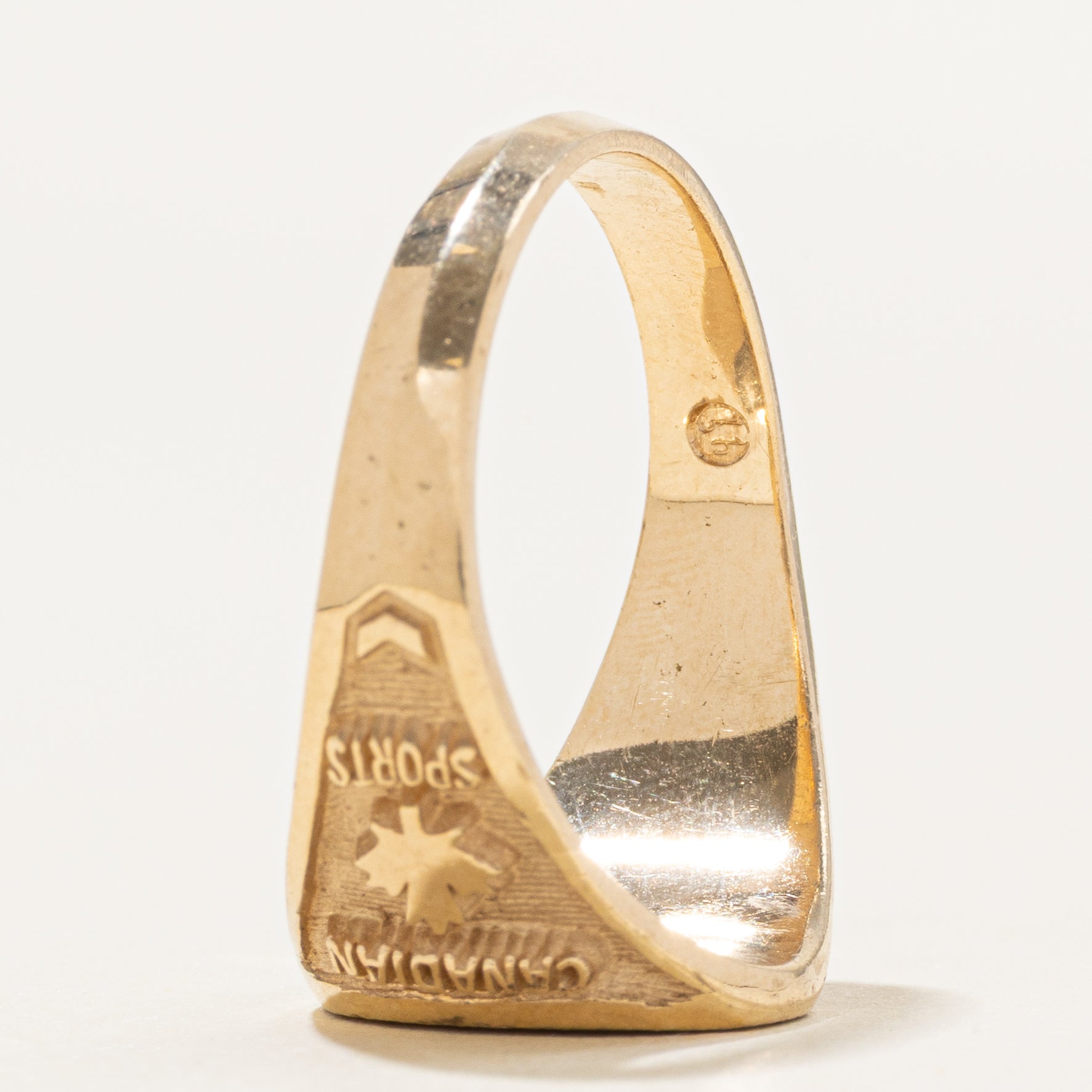 10K "Canadian Sports" Soccer Signet Ring | SZ 10