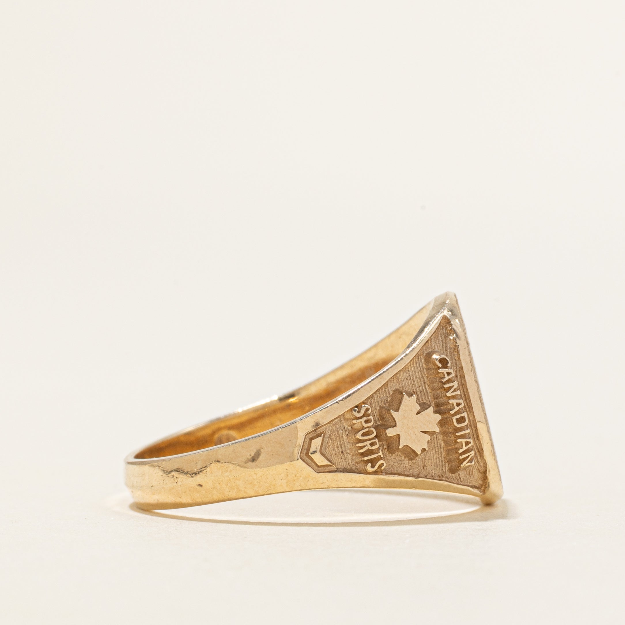 10k "Canadian Sports" Bowling Signet Ring | SZ 10