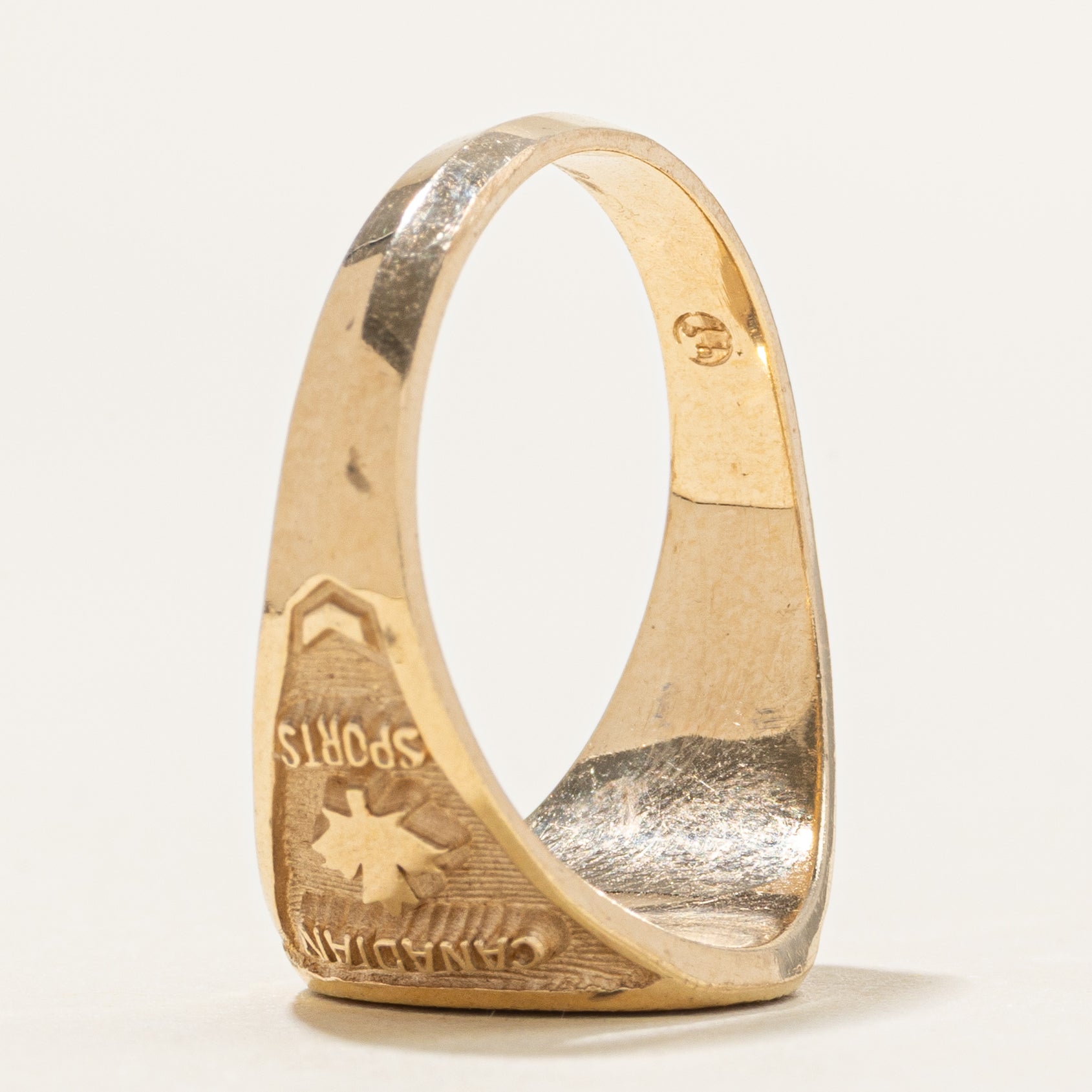 10k "Canadian Sports" Bowling Signet Ring | SZ 10