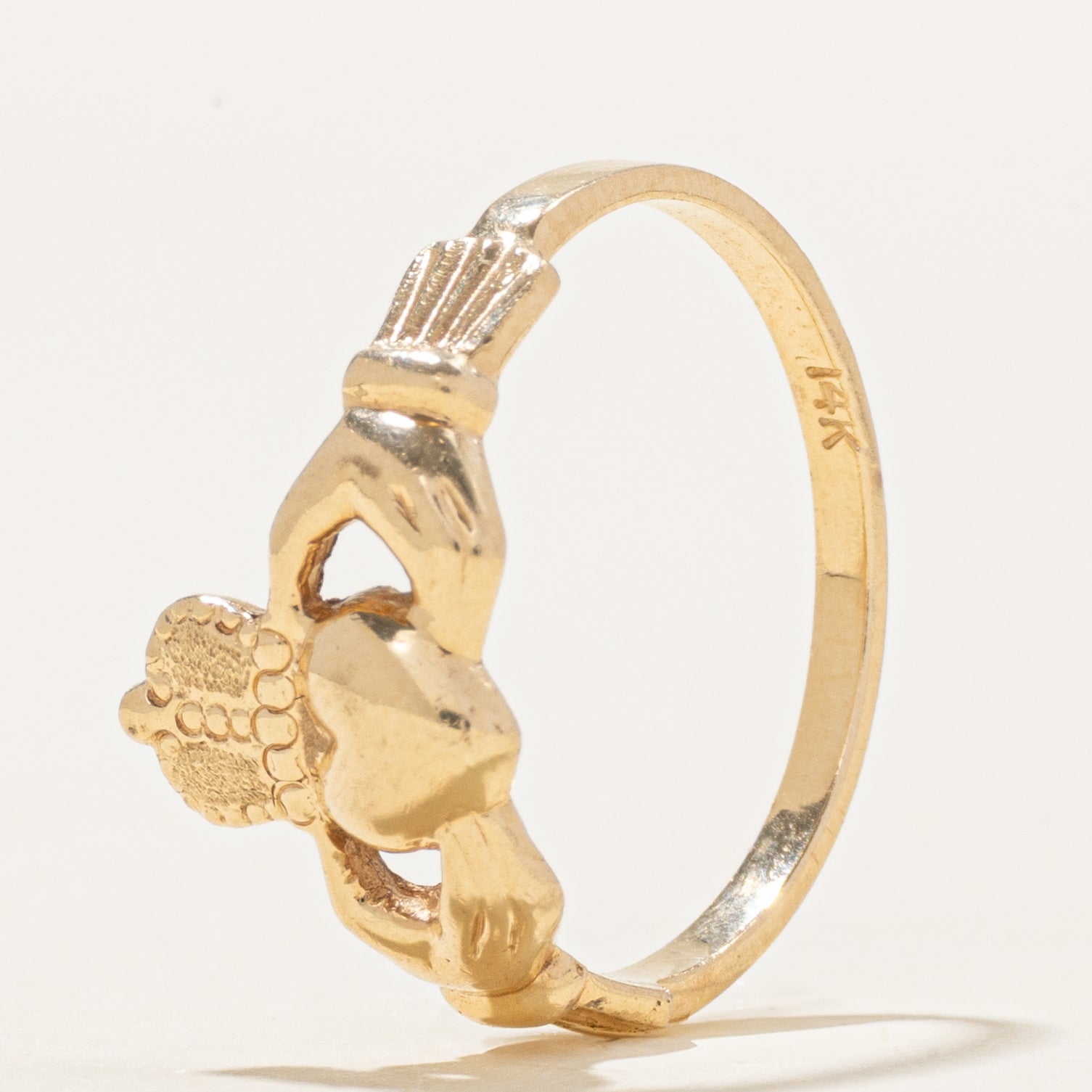 14K Yellow Gold Claddagh Ring | SZ 5.5