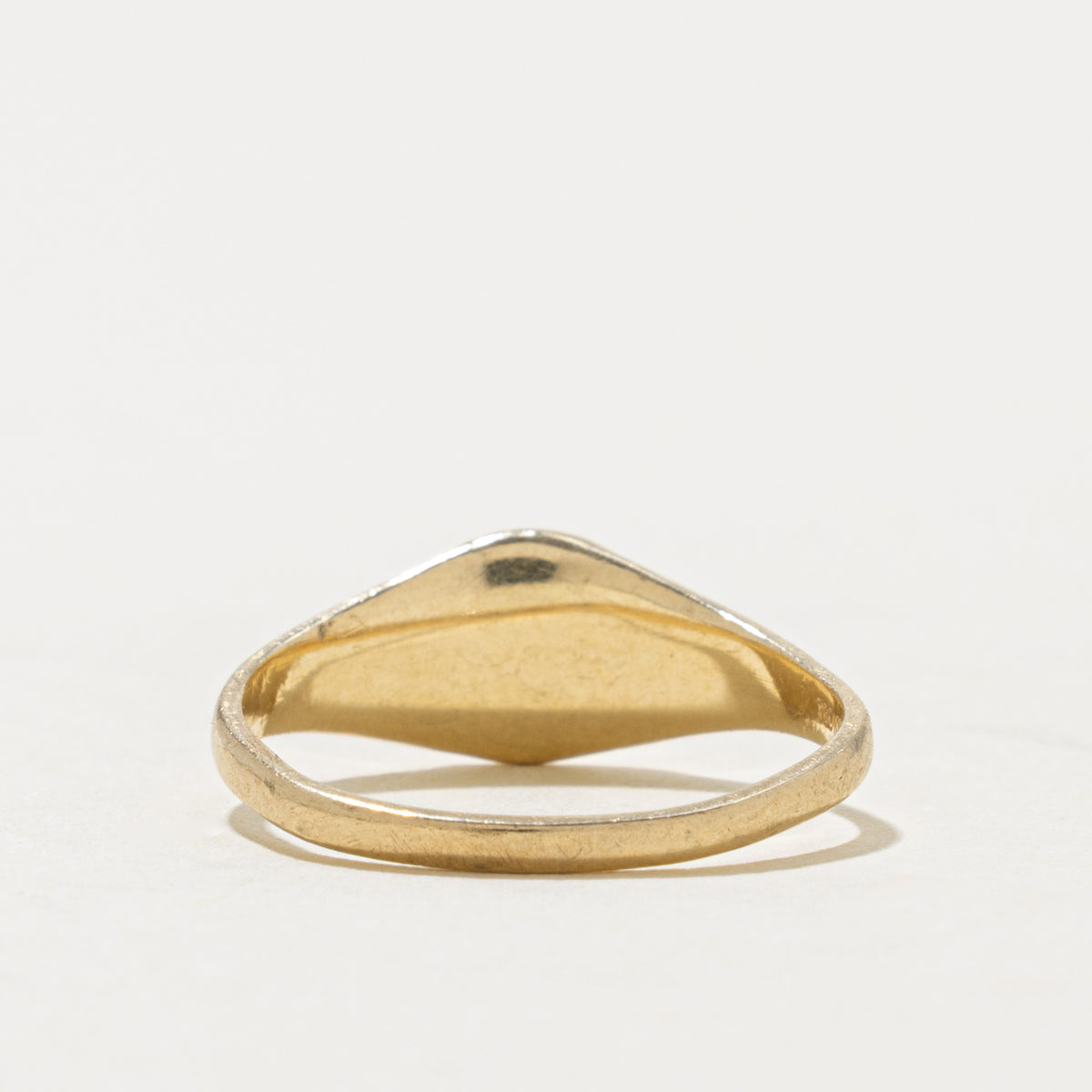 10k Yellow Gold "E" Initial Signet Ring | SZ 4.5
