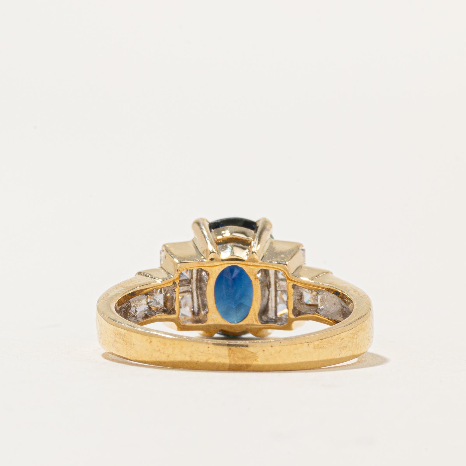 2.00ct Unheated Sapphire & Diamond Ring | 2.00ct, 0.36ctw | SZ 6