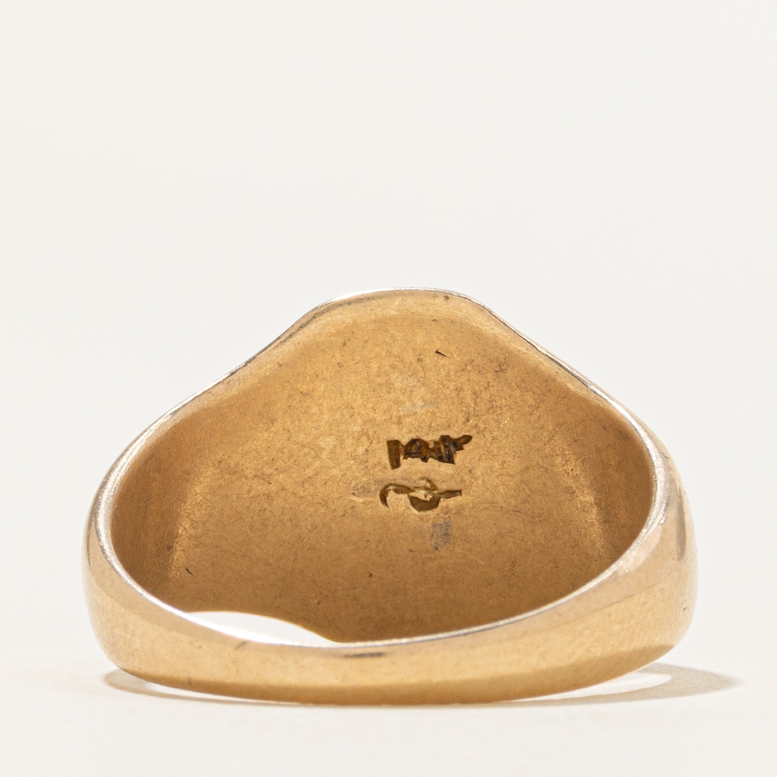 Vintage 14K Yellow Gold Masonic Signet Ring | SZ 7
