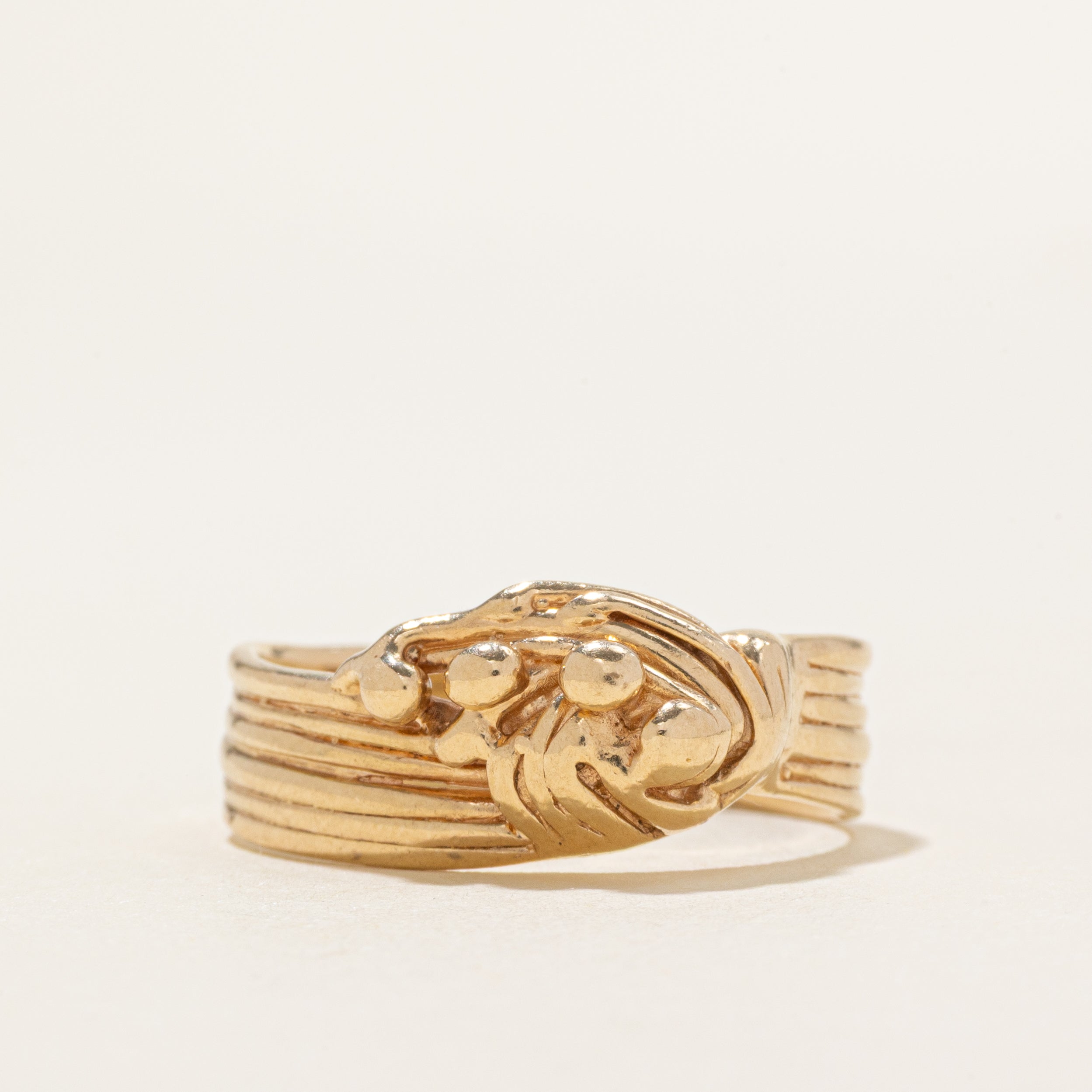 14K Yellow Gold Abstract Ring | SZ 10