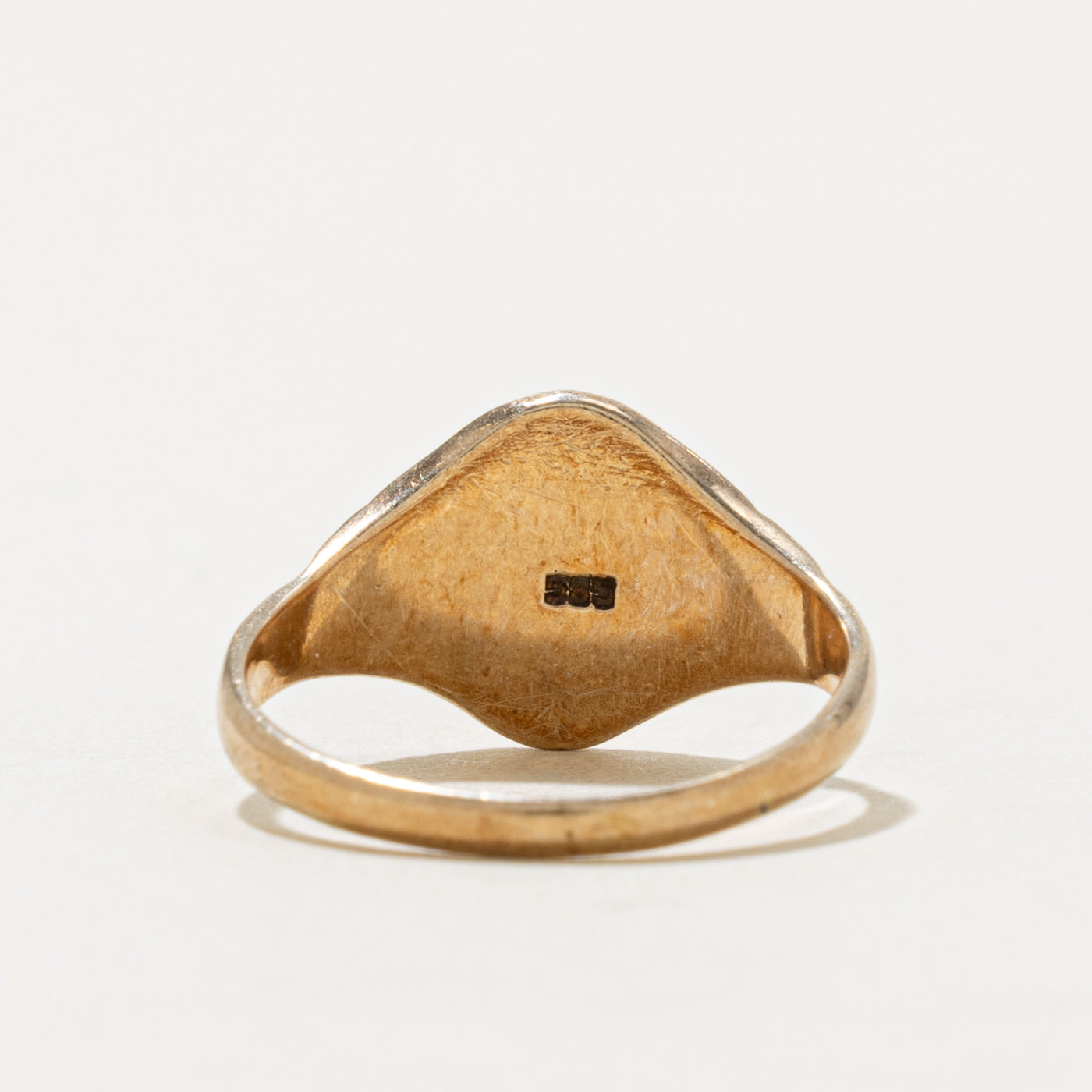 14k Yellow Gold "AW" Initial Signet Ring | SZ 4.25