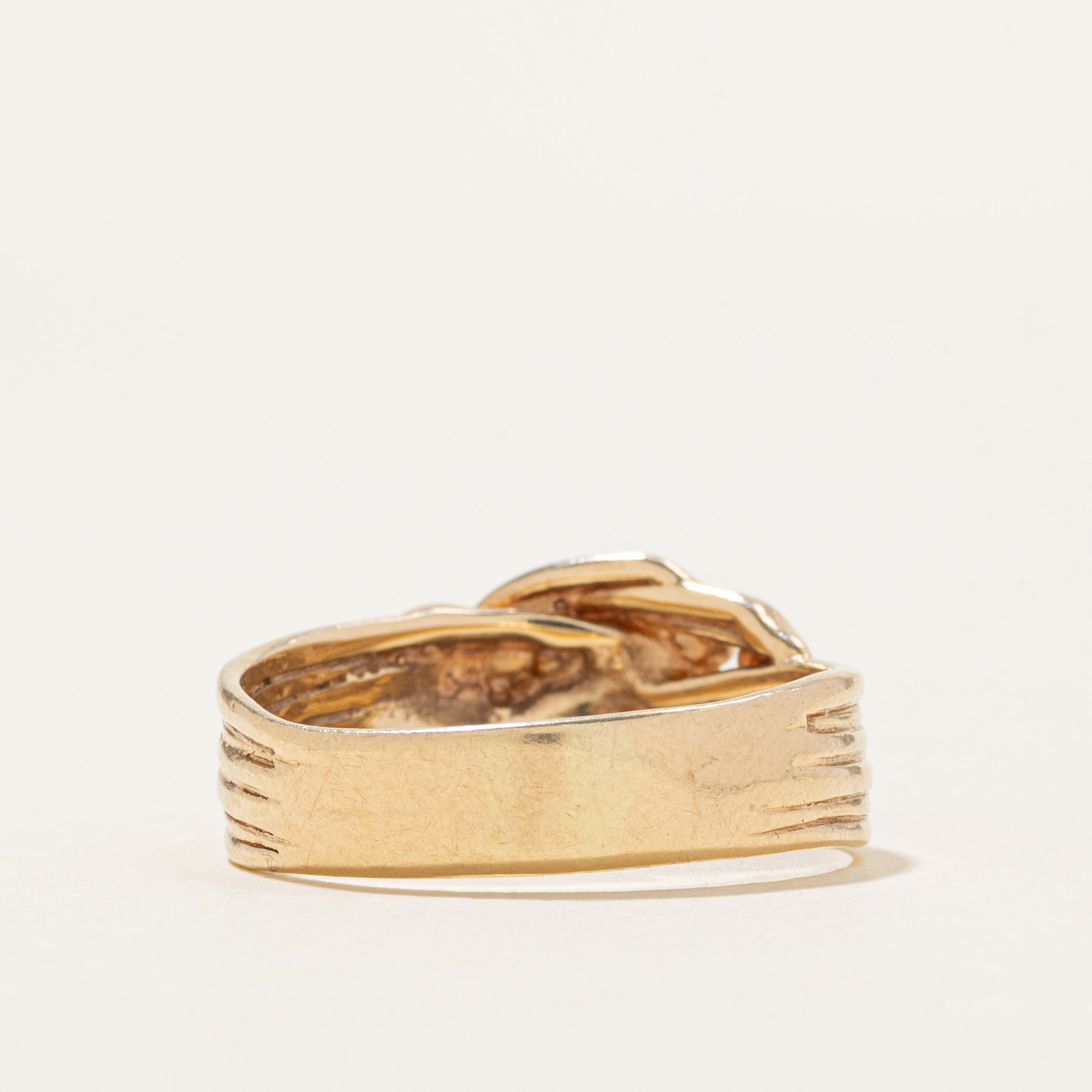 14K Yellow Gold Abstract Ring | SZ 10