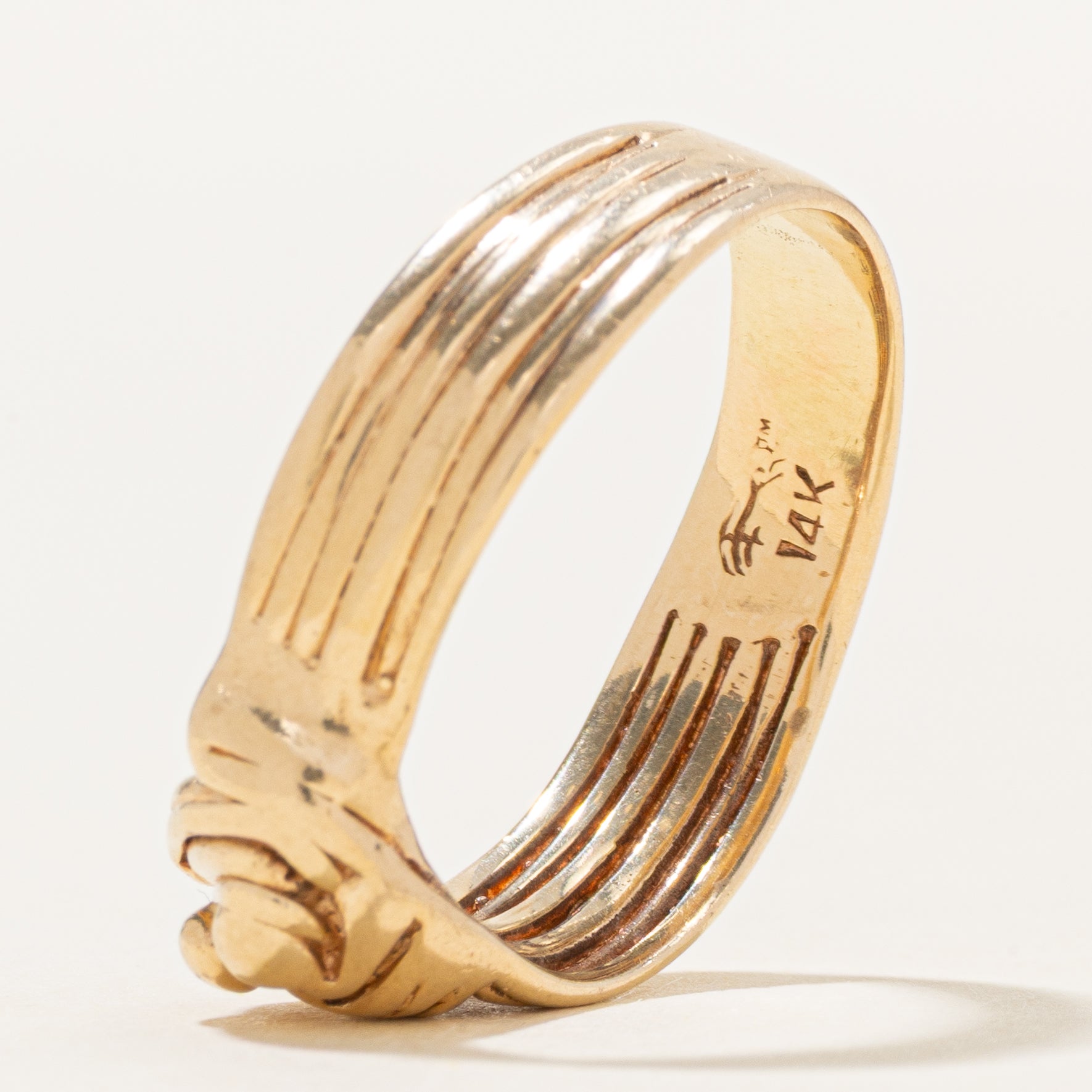 14K Yellow Gold Abstract Ring | SZ 10