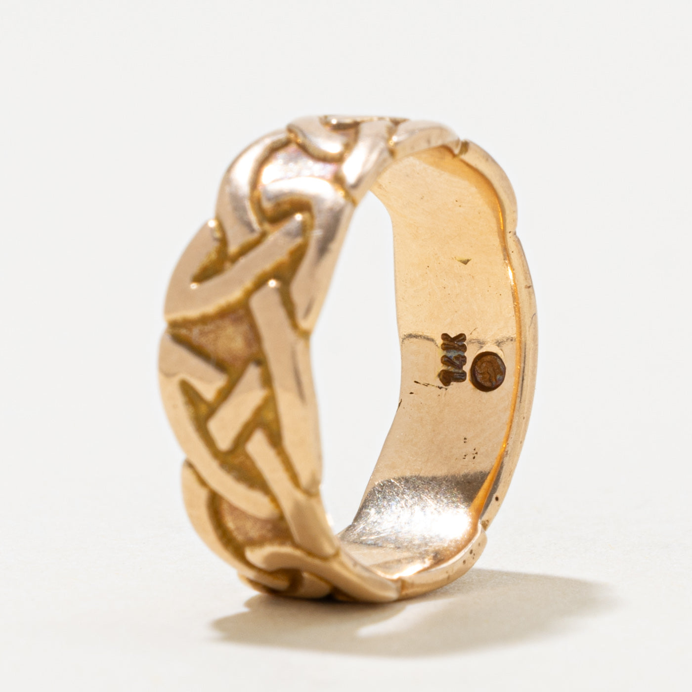 14k Rose Gold Celtic Knot Band | 6.00mm | SZ 5.5