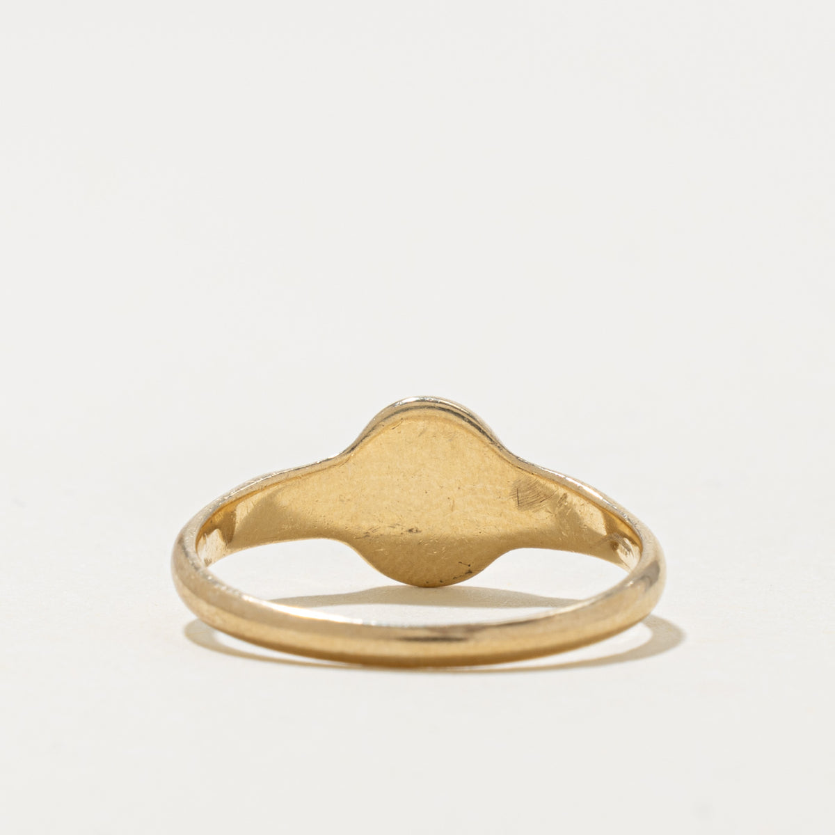 1928 Birmingham 9k Yellow Gold Engraved Signet Ring | SZ 7.25