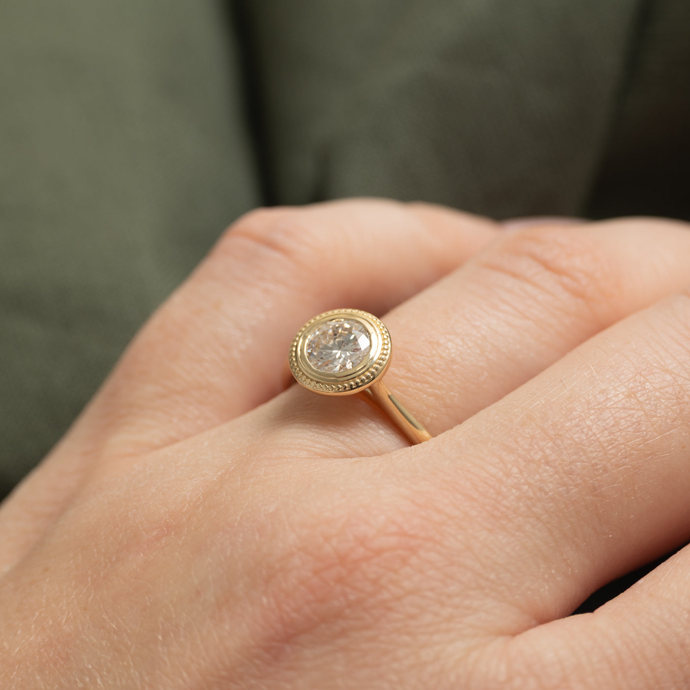 '100 Ways' Solitaire Diamond Milgrain Ring | 0.77ct | SZ 7.25