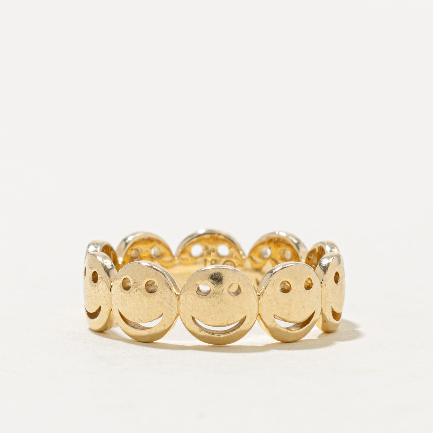 'Lisa Gozlan' 14k Eternal Happy Face Ring | 6.10mm | SZ 7