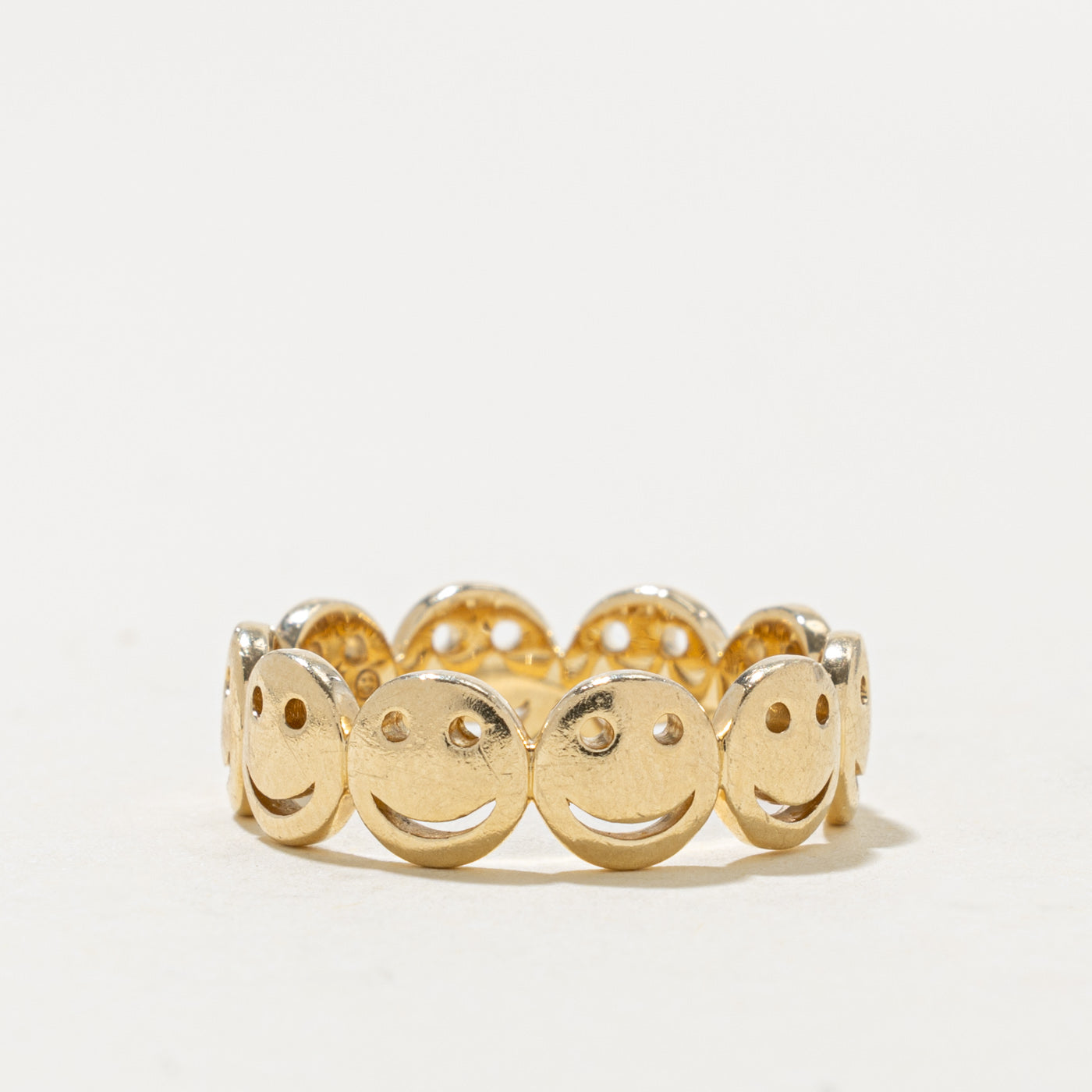 'Lisa Gozlan' 14k Eternal Happy Face Ring | 6.10mm | SZ 7