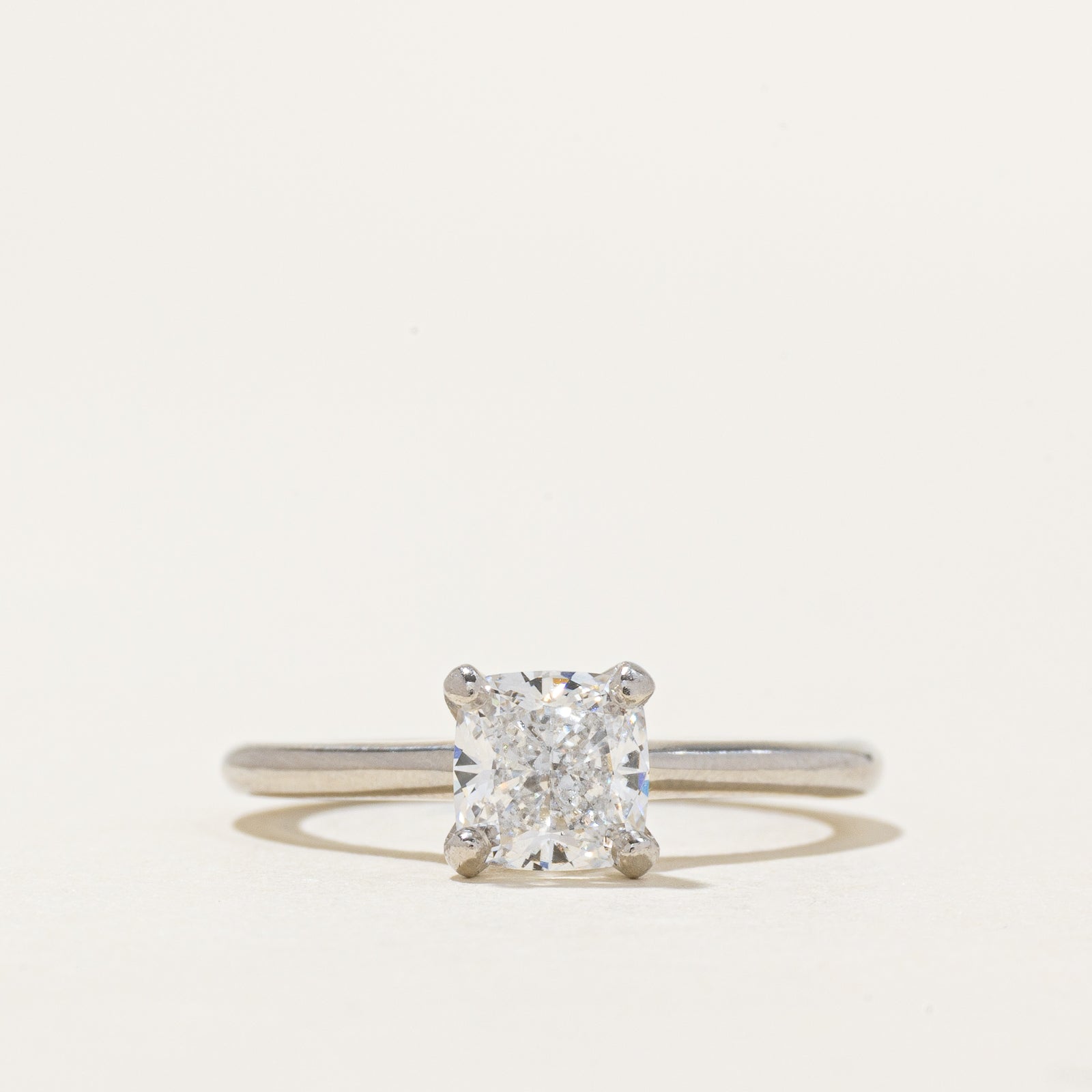 GIA Solitaire Cushion Cut Diamond Engagement Ring | GIA 1.20ct D VVS1 Ex | SZ 6