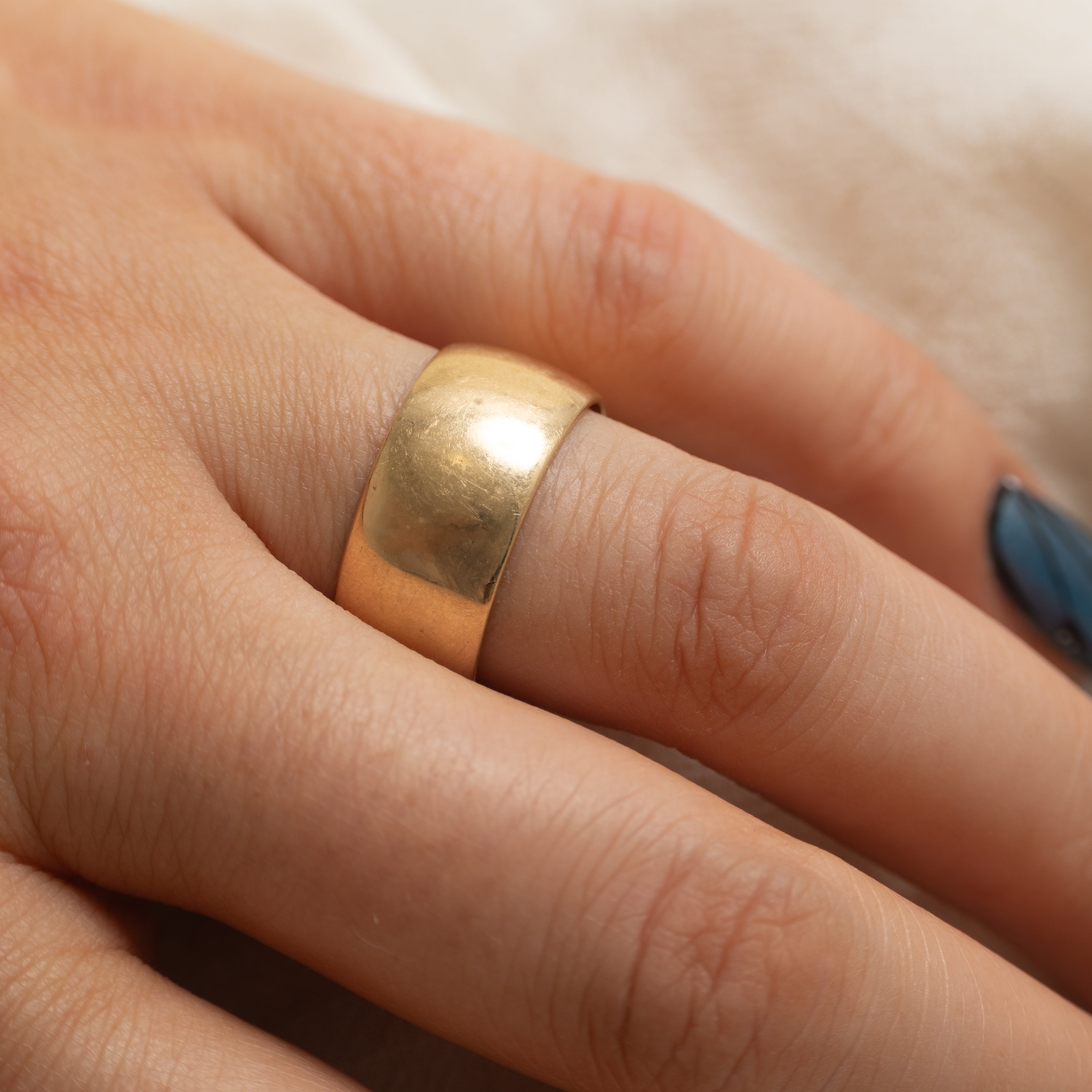 1951 Engraved 14K Yellow Gold Cigar Band | 9.25mm | SZ 8.5