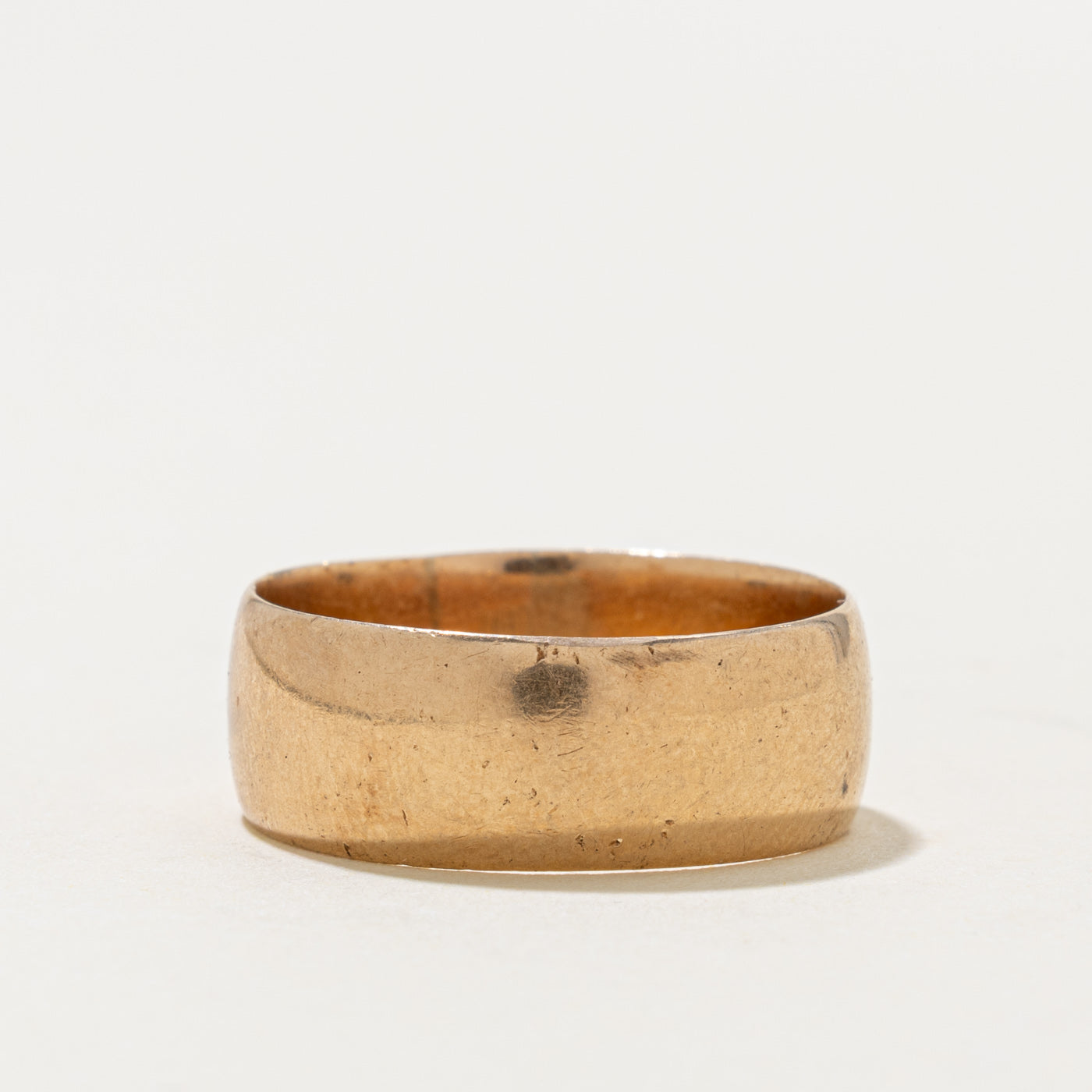 14k Yellow Gold Plain Cigar Band | 7.75mm | SZ 9.25