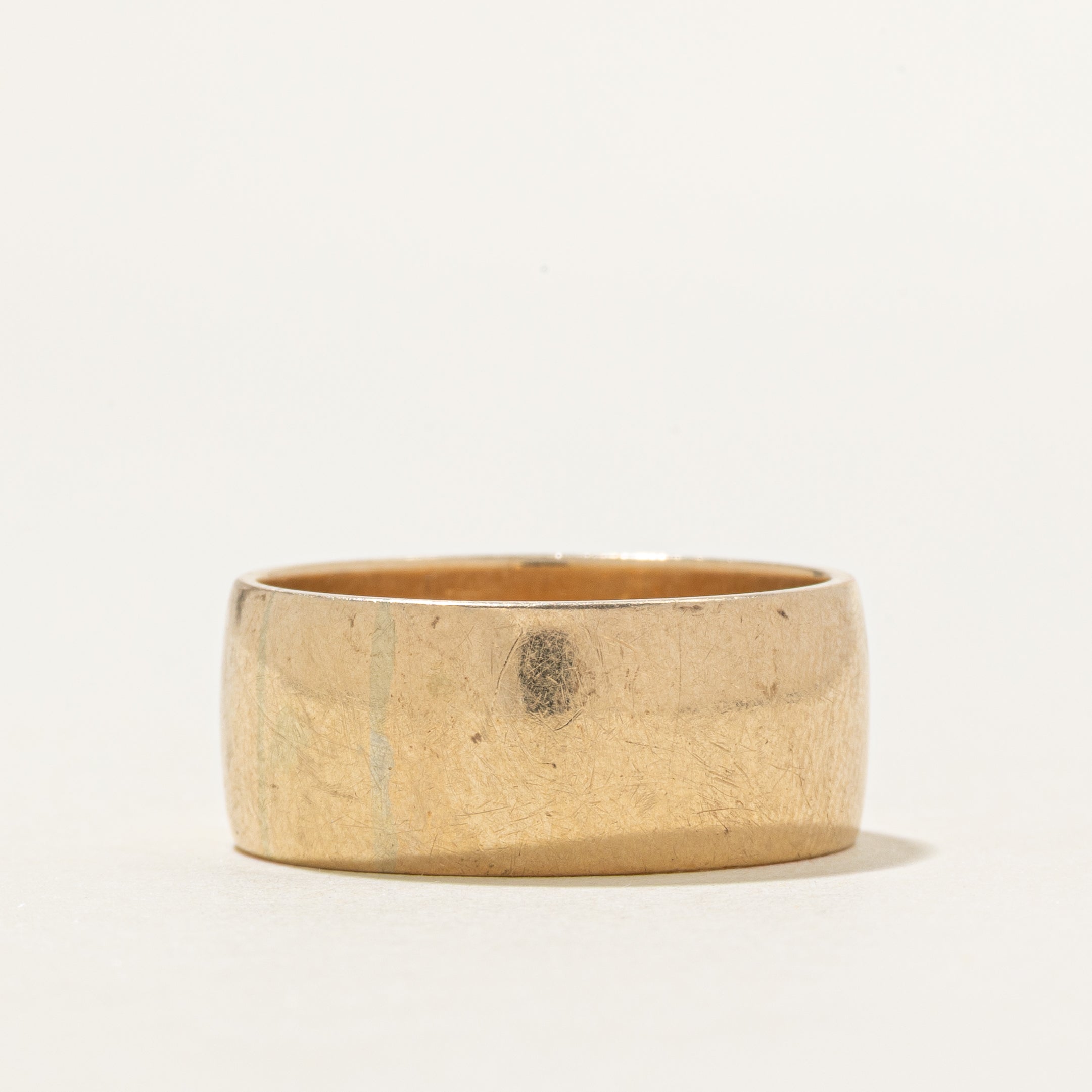 10K Yellow Gold Cigar Band | 9mm | SZ 8.75