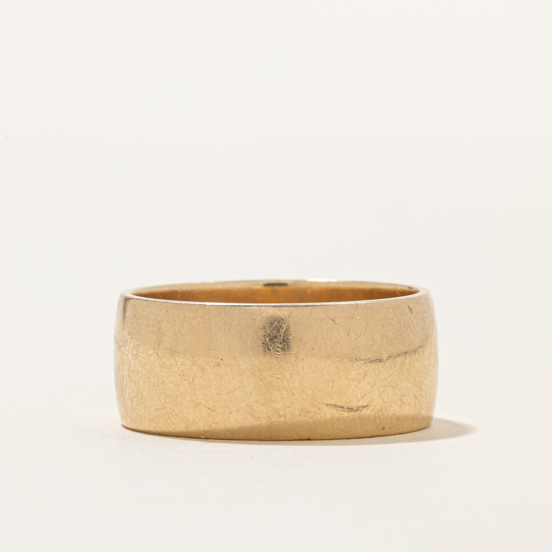 10K Yellow Gold Cigar Band | 9mm | SZ 8.75
