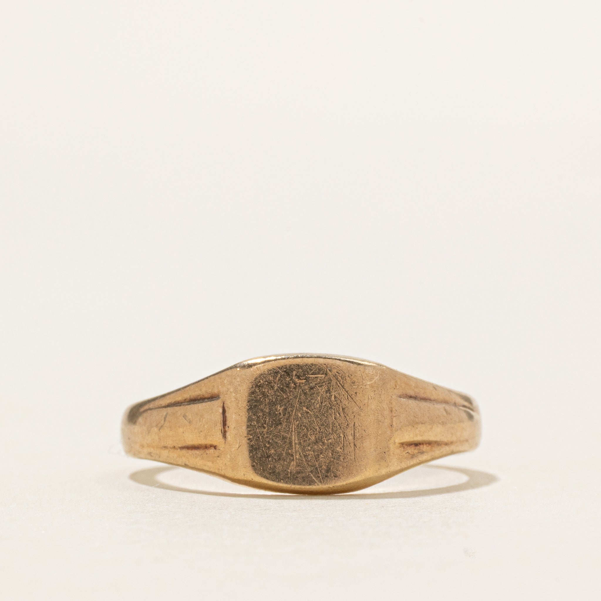 1957 Birmingham 9k Yellow Gold Signet Ring | SZ 7.5