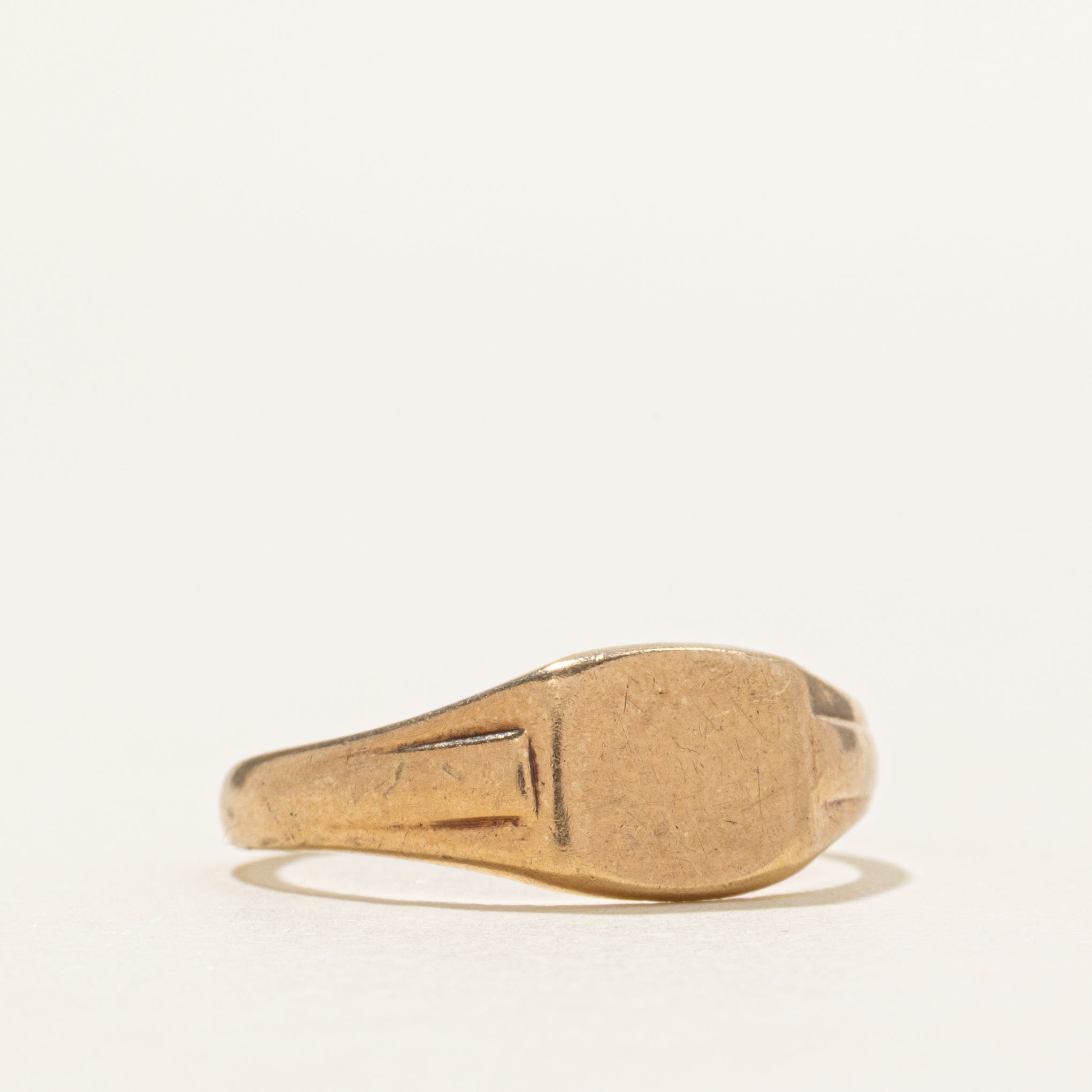 1957 Birmingham 9k Yellow Gold Signet Ring | SZ 7.5
