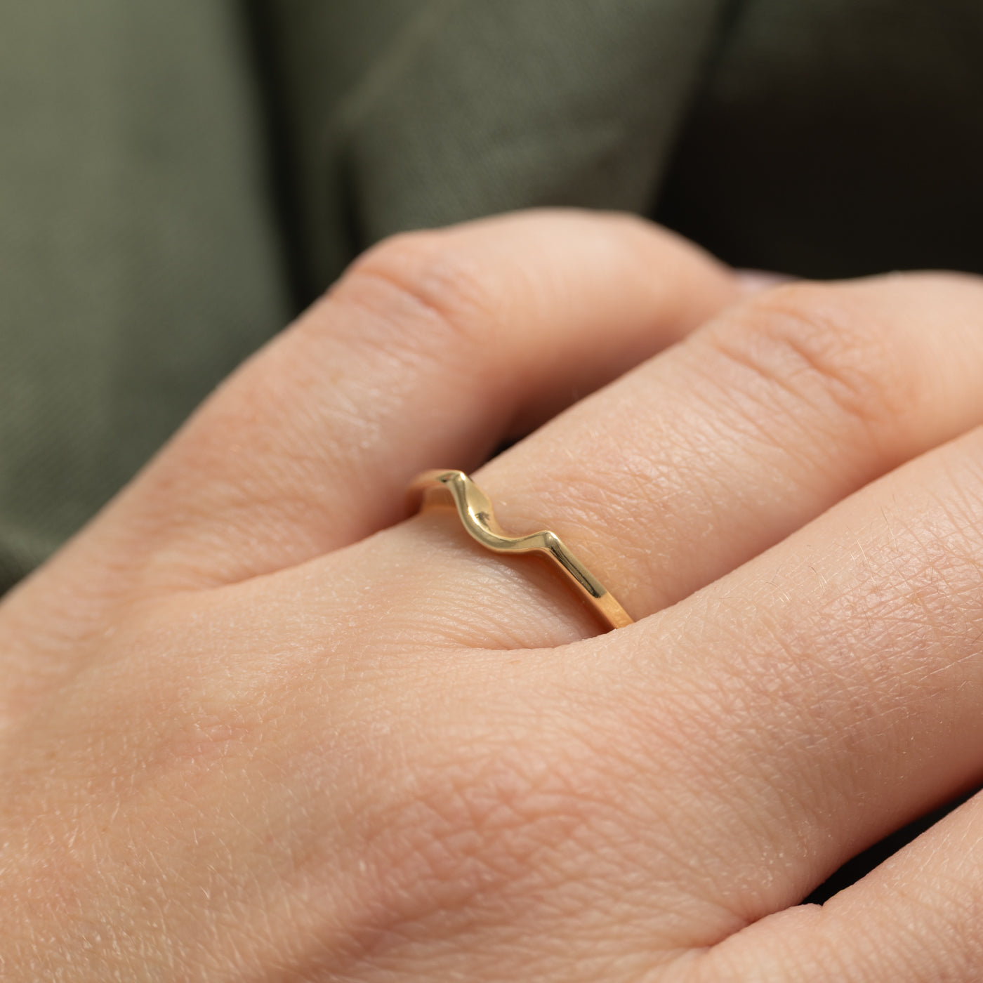 '100 Ways' 14k Yellow Gold Contour Ring | SZ 7