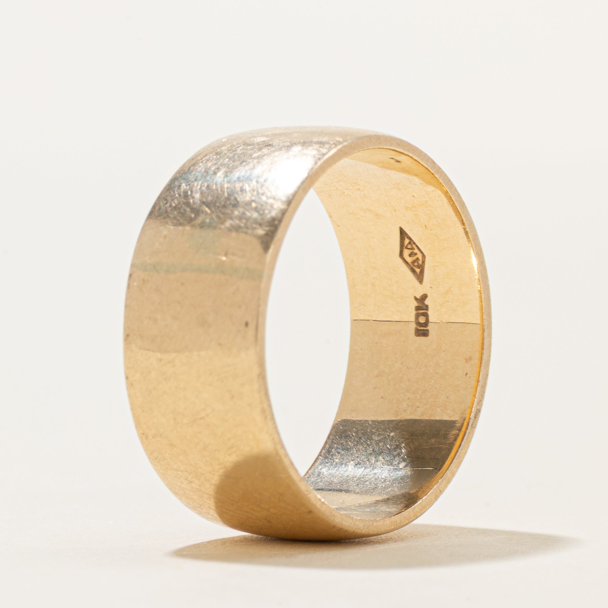 10K Yellow Gold Cigar Band | 9mm | SZ 8.75