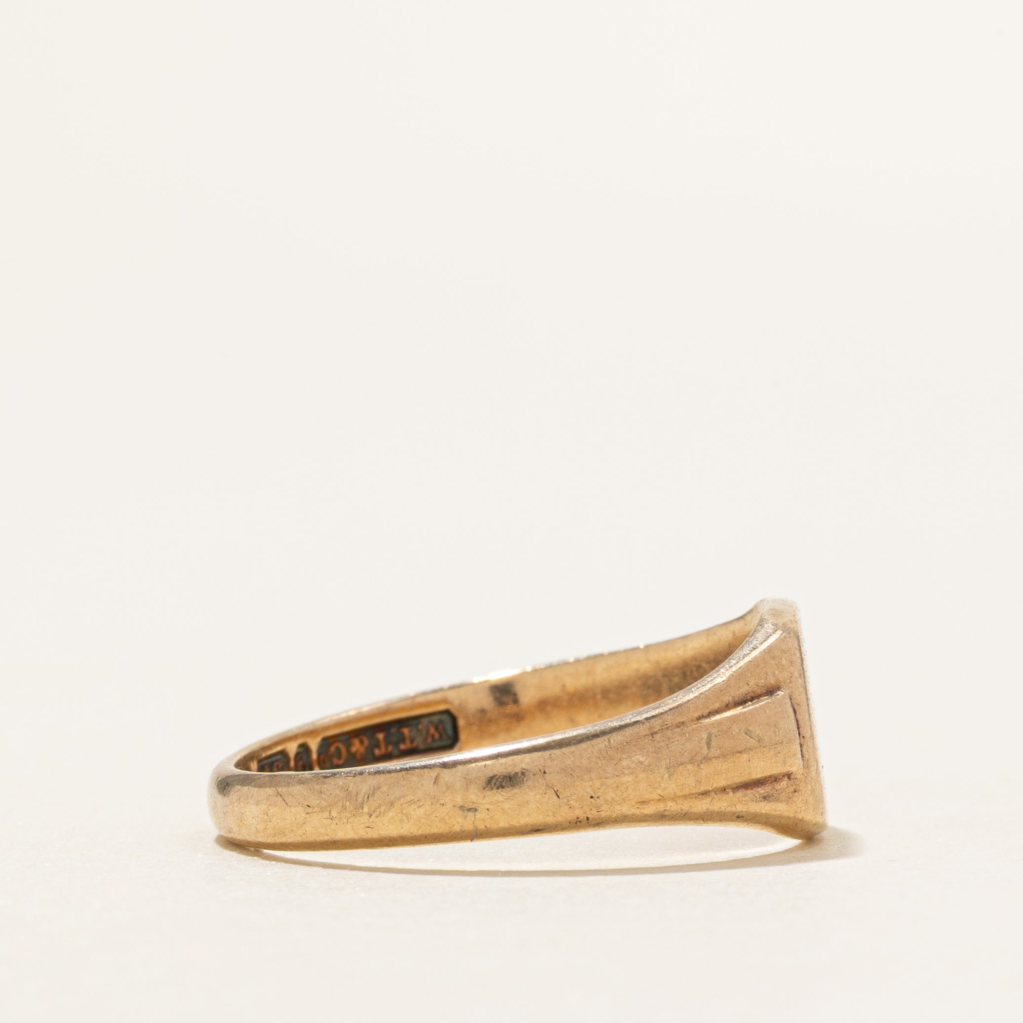1957 Birmingham 9k Yellow Gold Signet Ring | SZ 7.5
