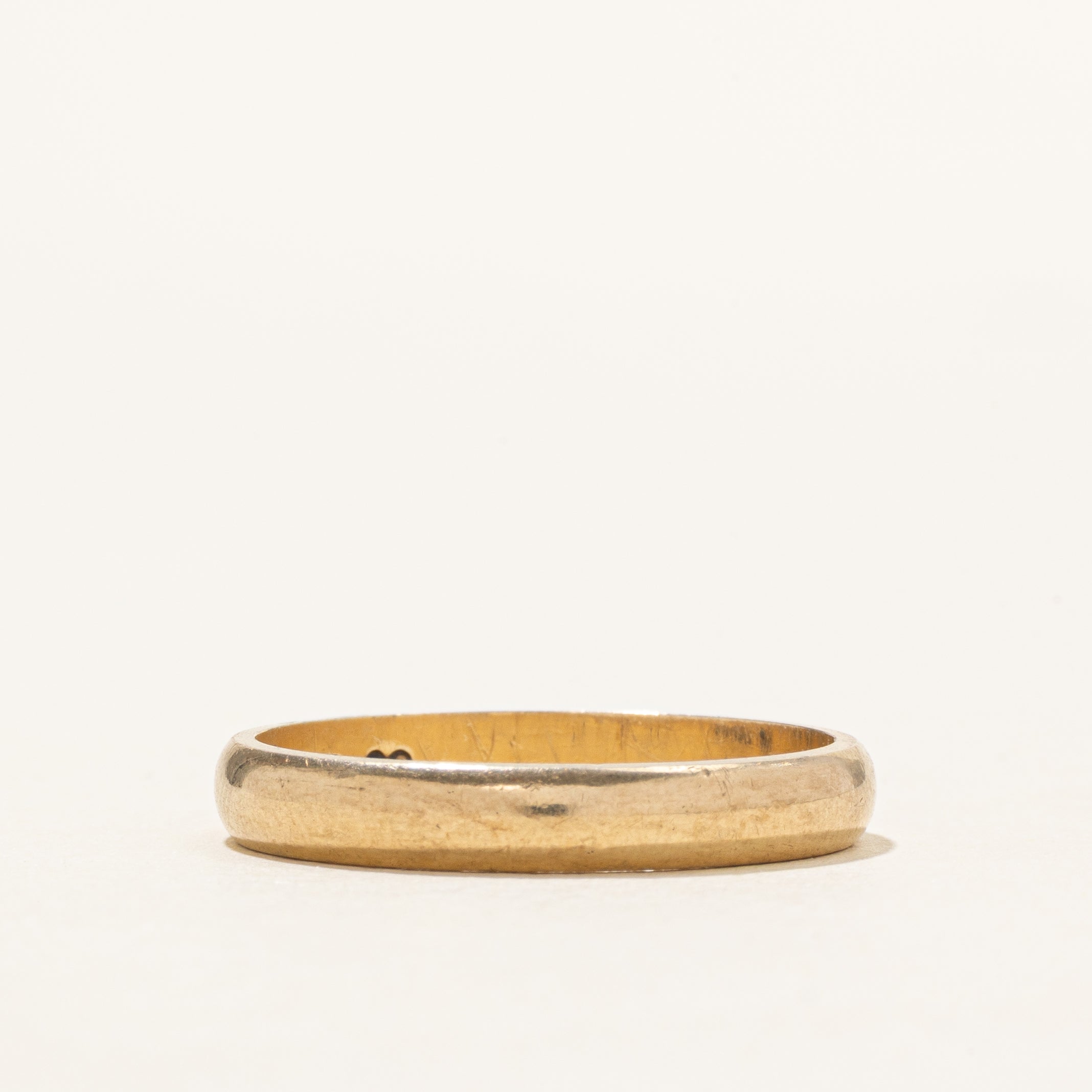 1977 London 9k Yellow Gold Plain Band | 3.5mm | SZ 8