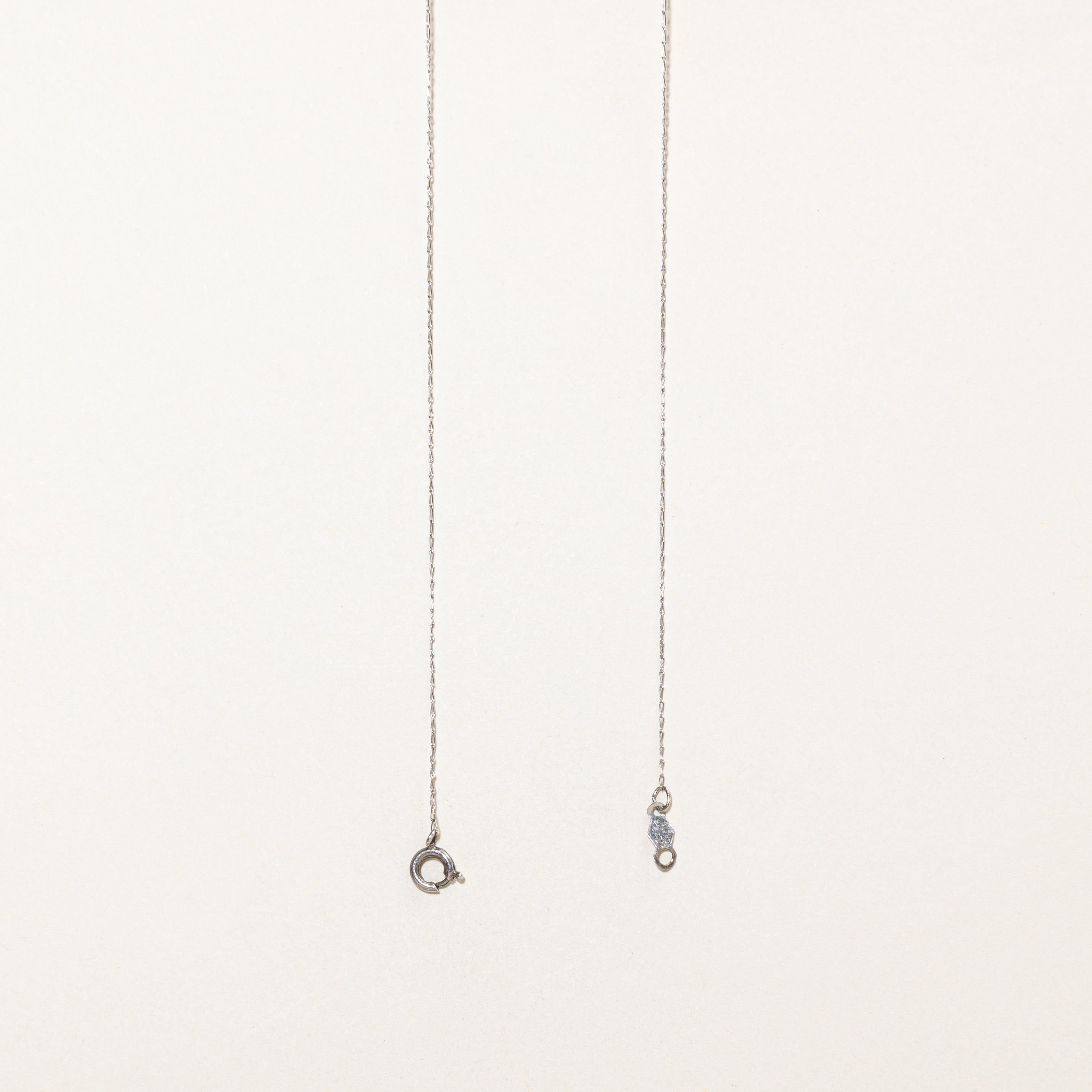 White Gold Belcher Set Diamond Pendant Necklace | 0.13ct | 21"