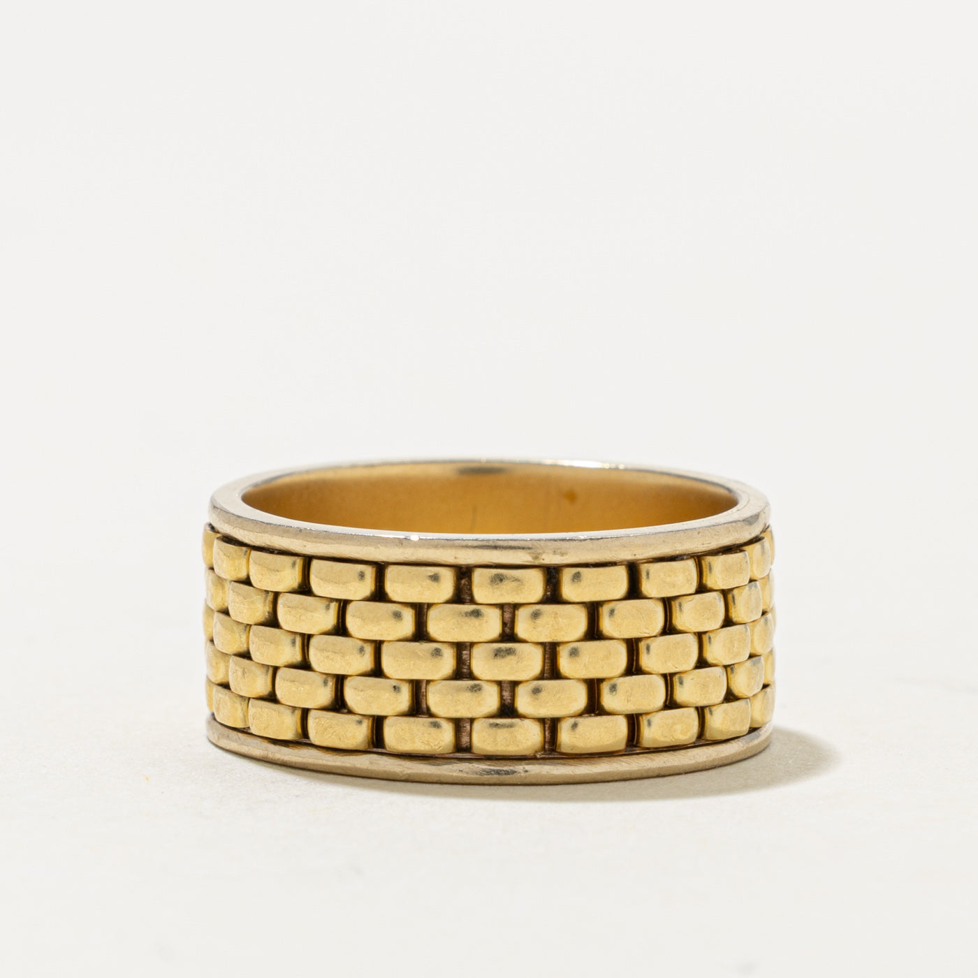 18k Yellow Gold Panther Chain Band | 8.65mm | SZ 6.75