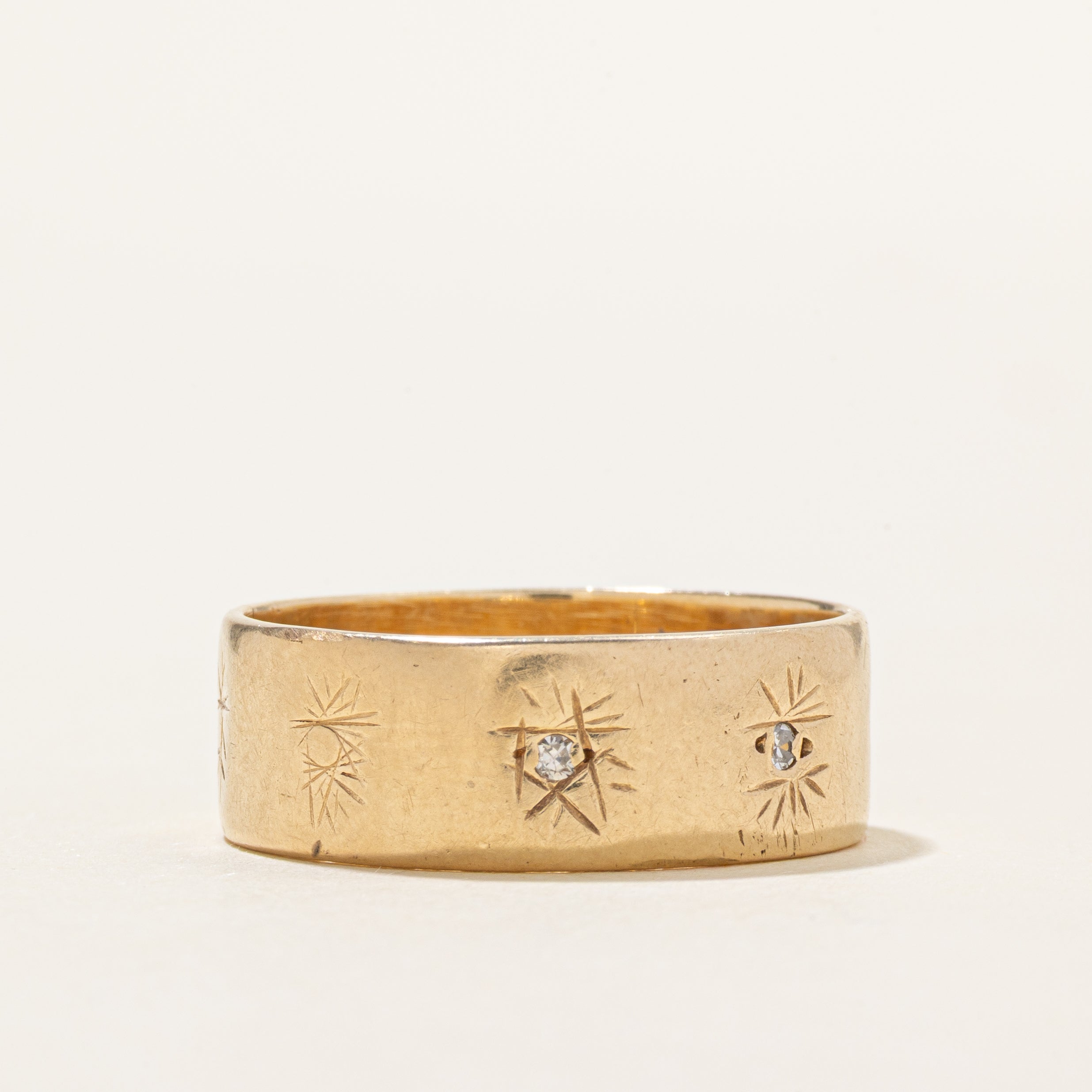 Diamond Starburst Band | 7.75mm | SZ 11