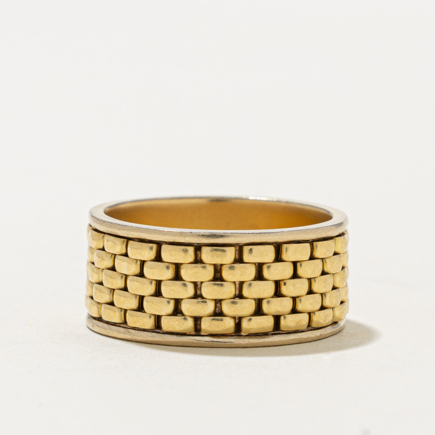 18k Yellow Gold Panther Chain Band | 8.65mm | SZ 6.75