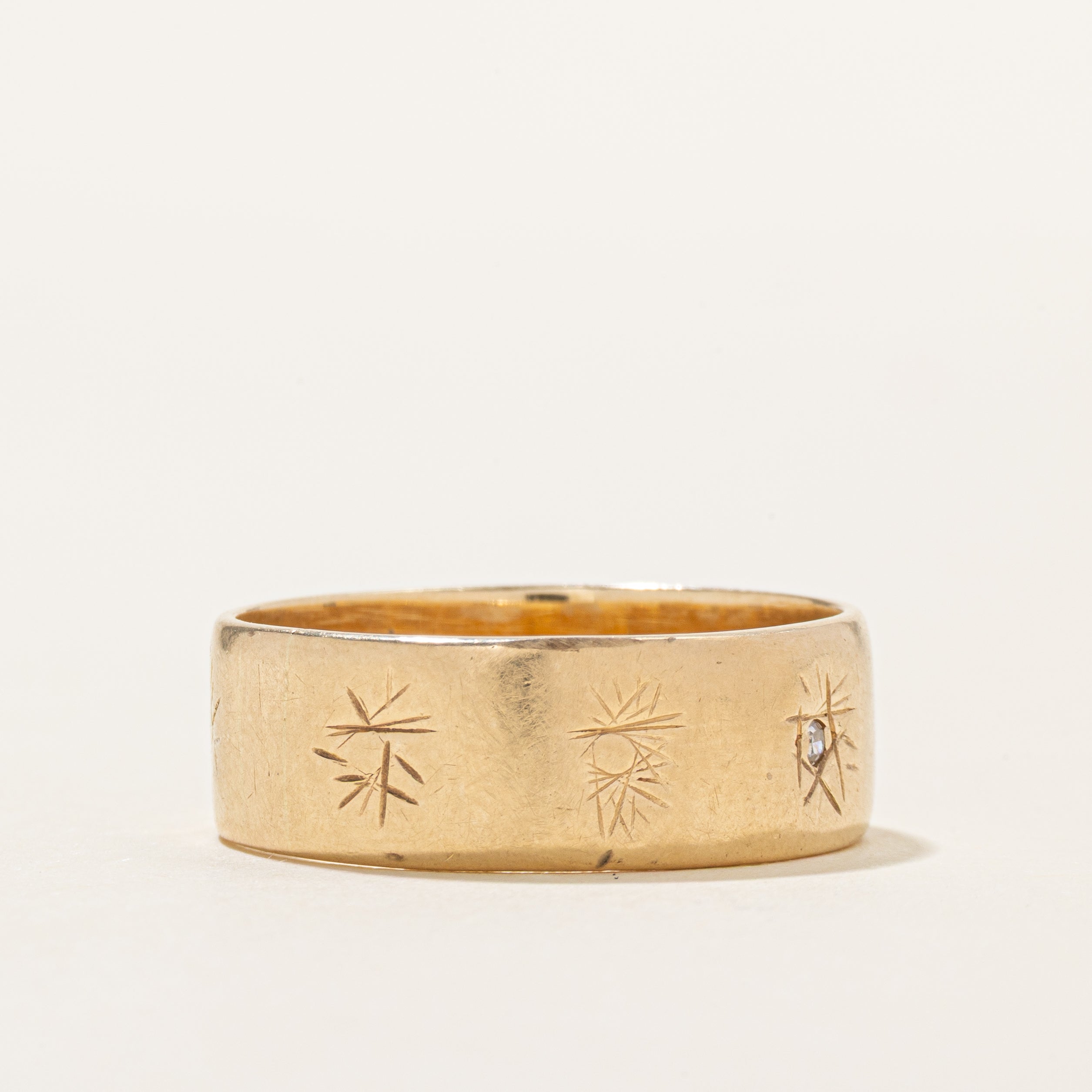 Diamond Starburst Band | 7.75mm | SZ 11