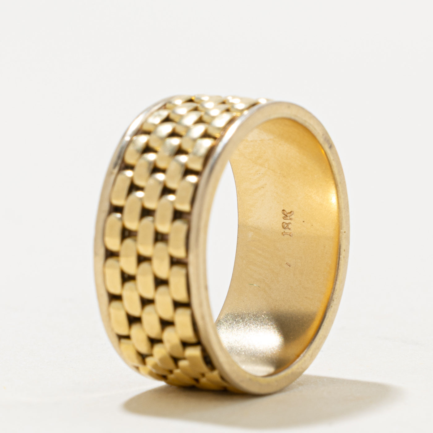 18k Yellow Gold Panther Chain Band | 8.65mm | SZ 6.75