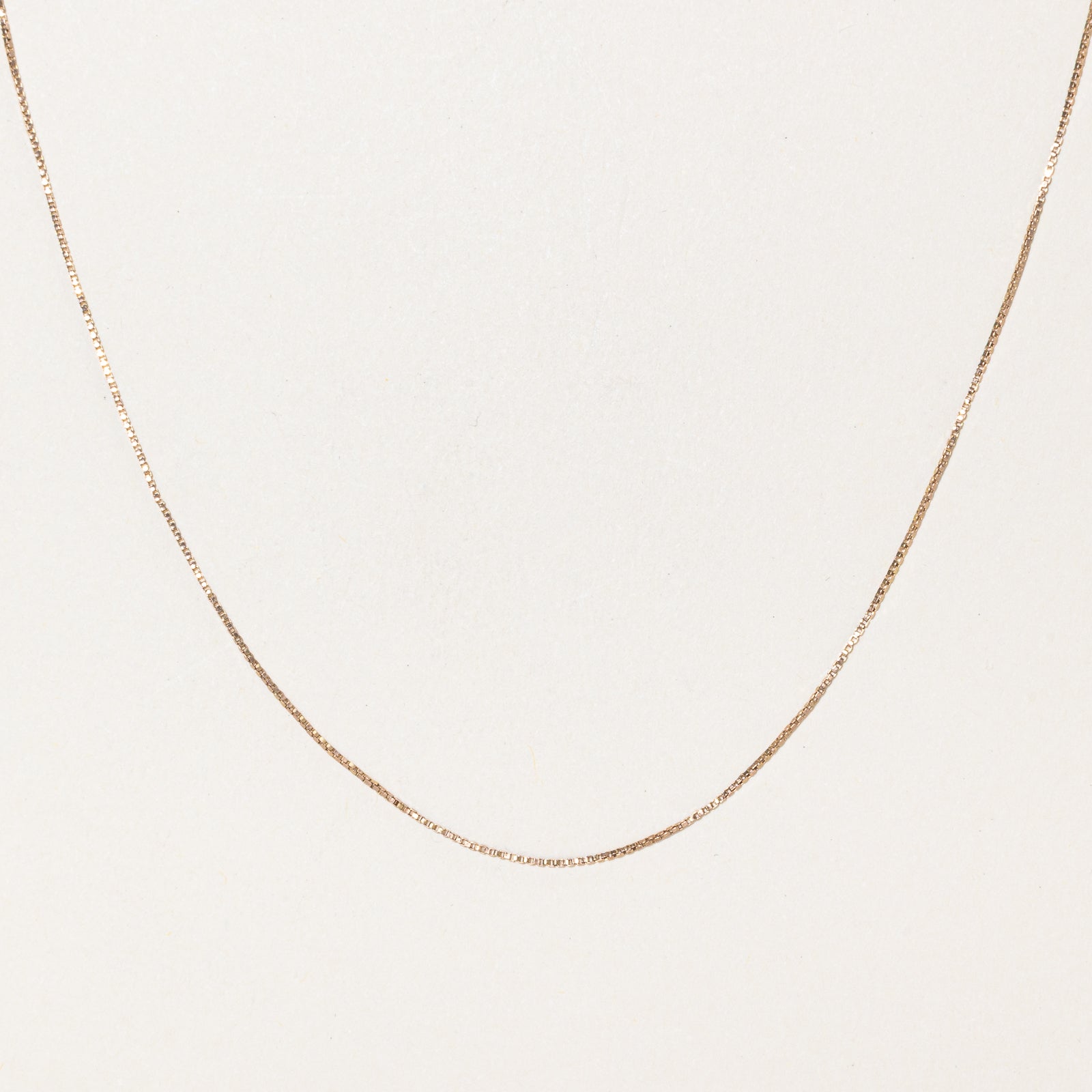Italian 10k Yellow Gold Box Link Chain | 19.5"