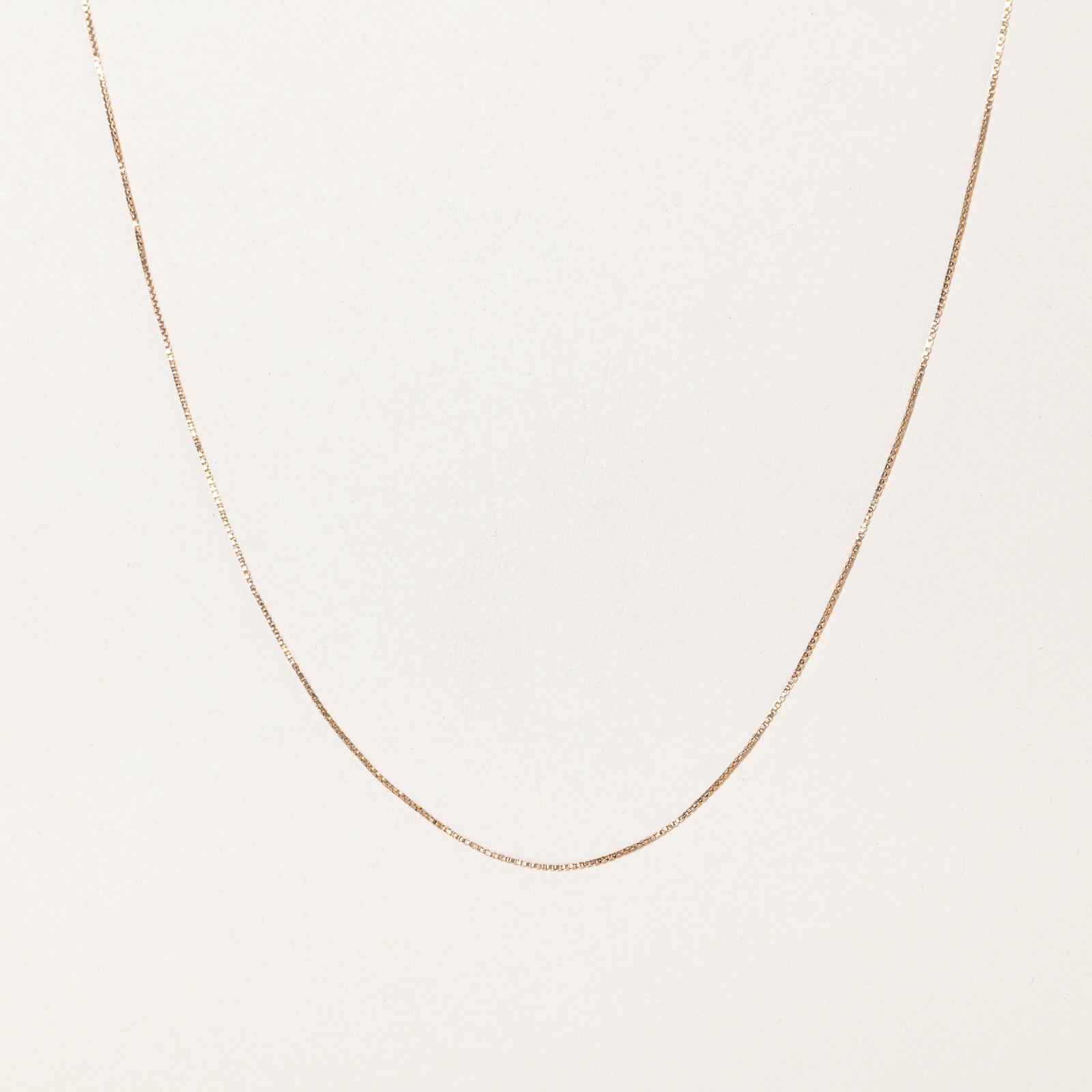 Italian 10k Yellow Gold Box Link Chain | 19.5"